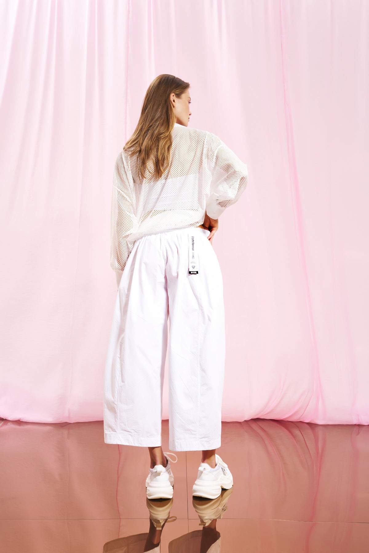 White Poplin Baggy Trousers 17107
