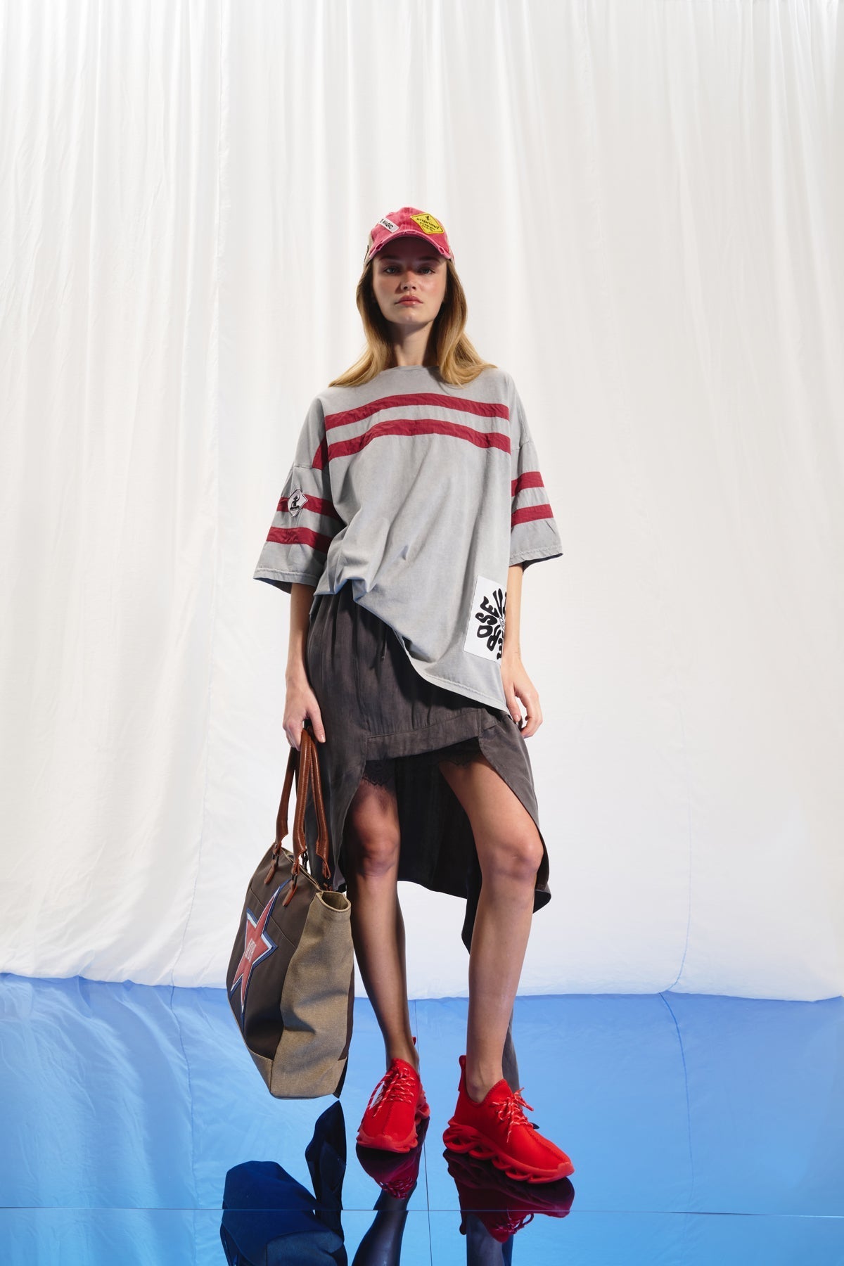 Anthracite Asymmetric Skirt 17116