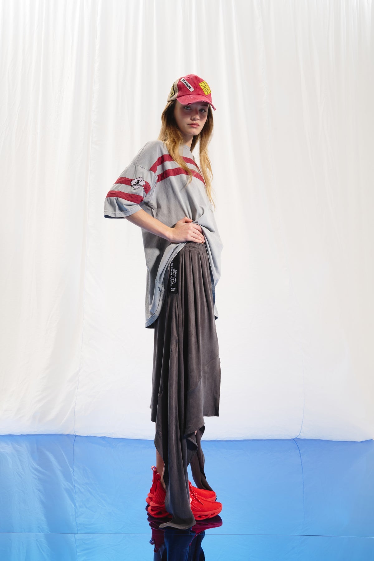 Anthracite Asymmetric Skirt 17116