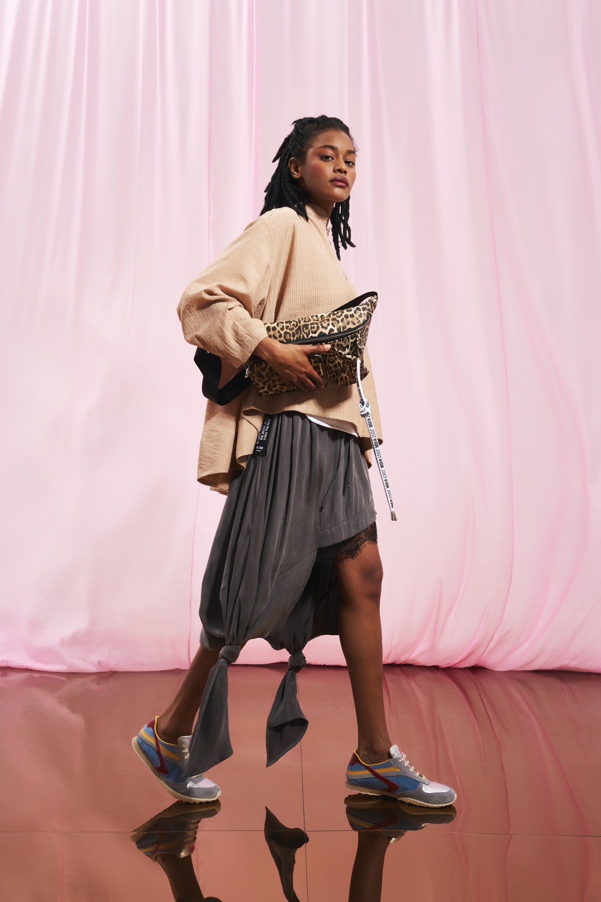 Anthracite Asymmetric Skirt 17116