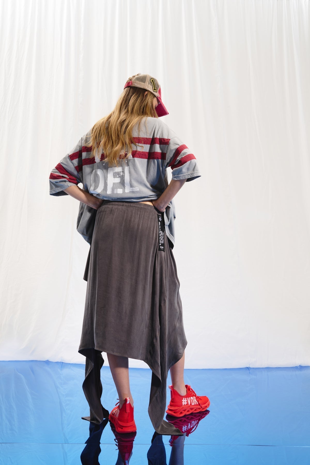 Anthracite Asymmetric Skirt 17116