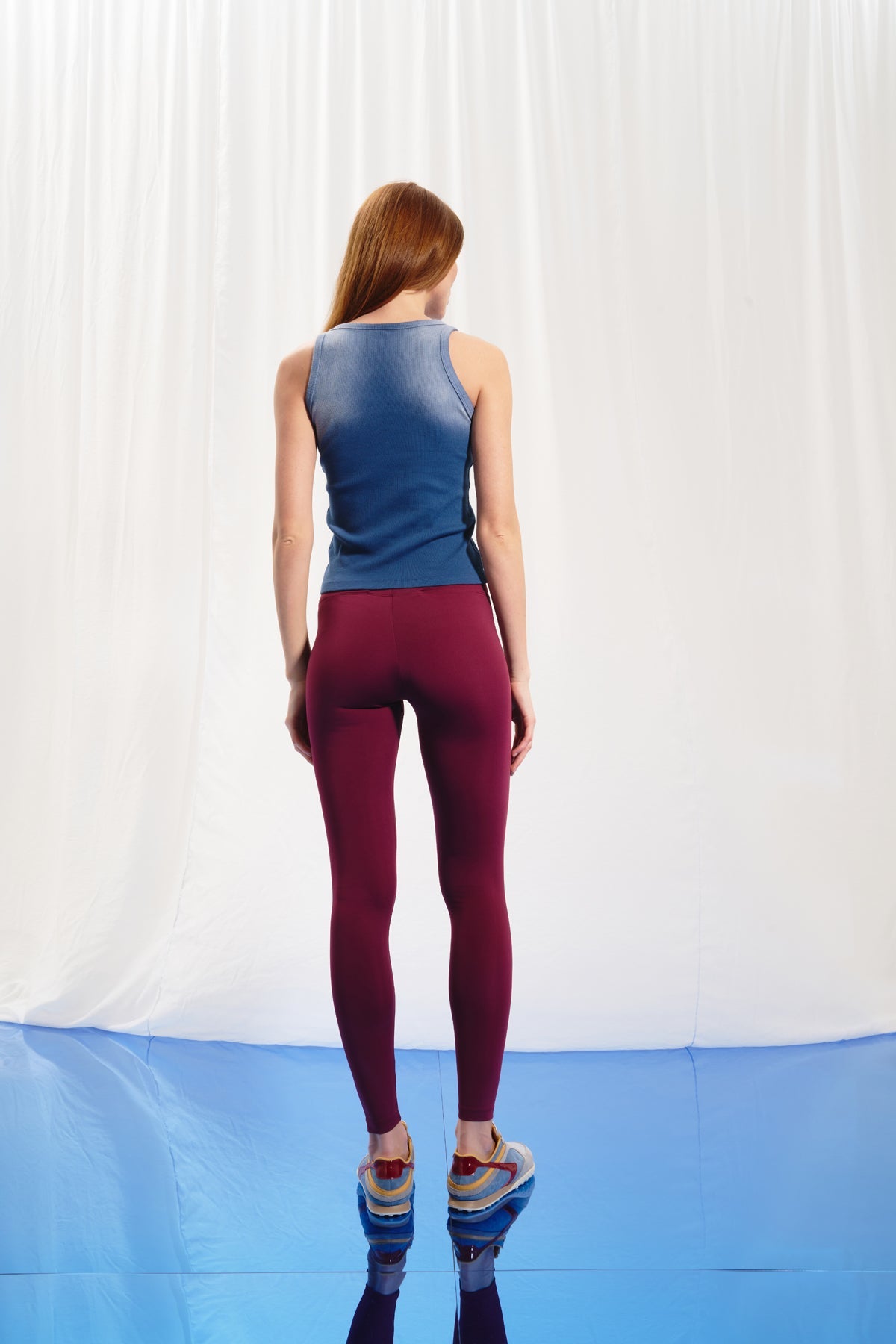 Burgundy Scuba Leggings 17118