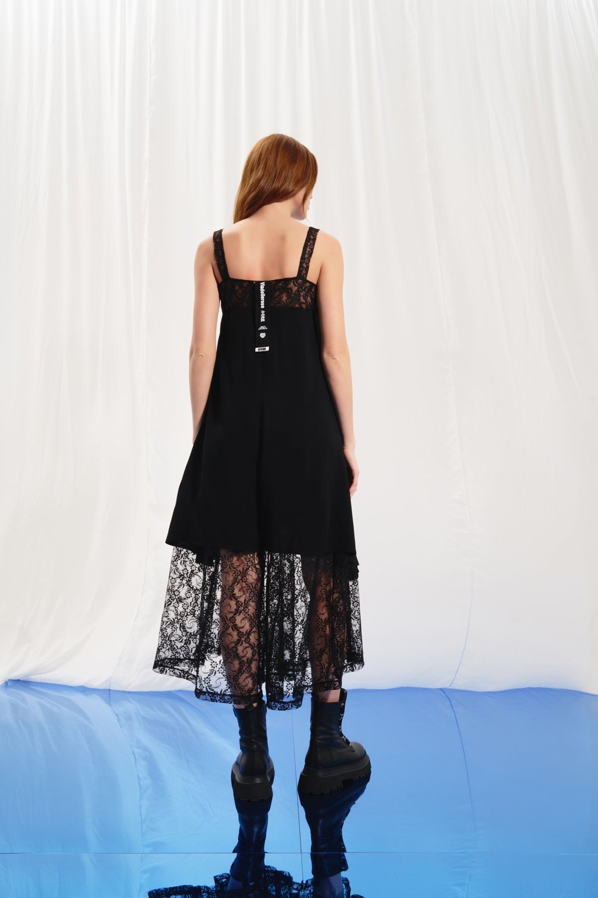 Black Lace Detailed Jumpsuit 17141