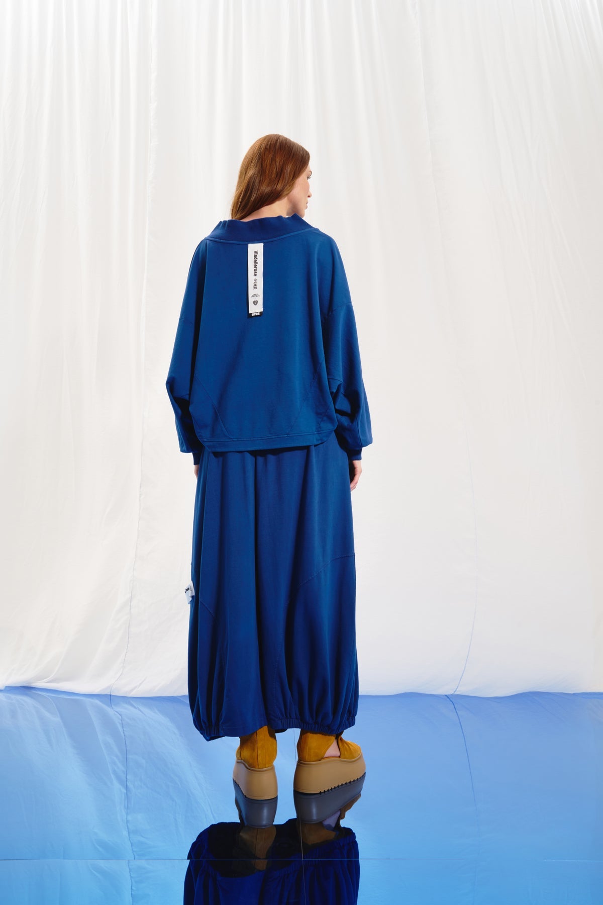 Blue Balloon Midi Skirt 17148