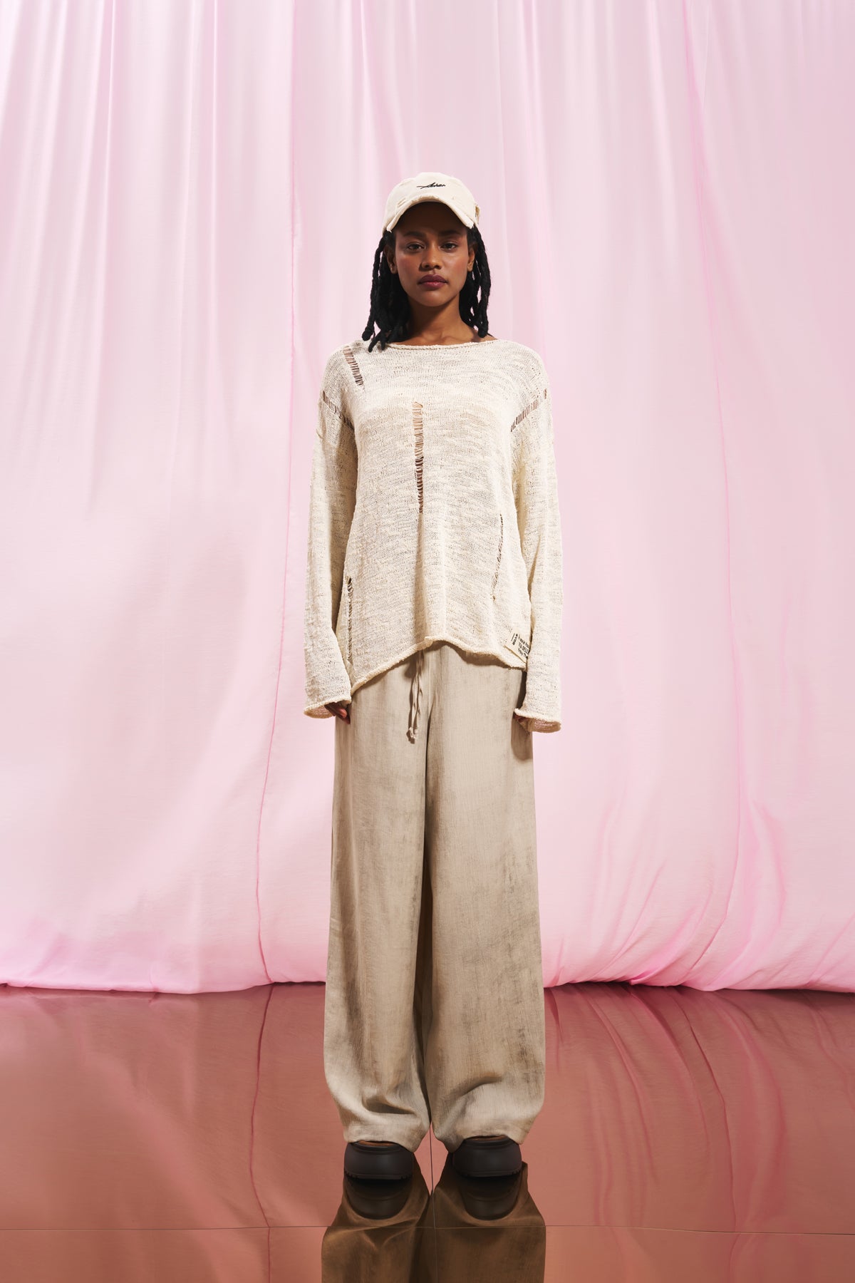 Beige Lightweight Knit Sweater 17165