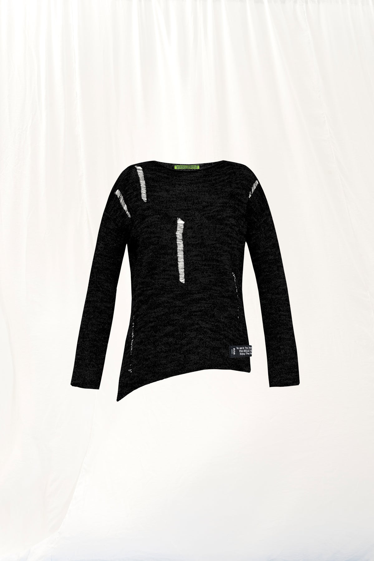 Black Lightweight Knit Sweater 17165