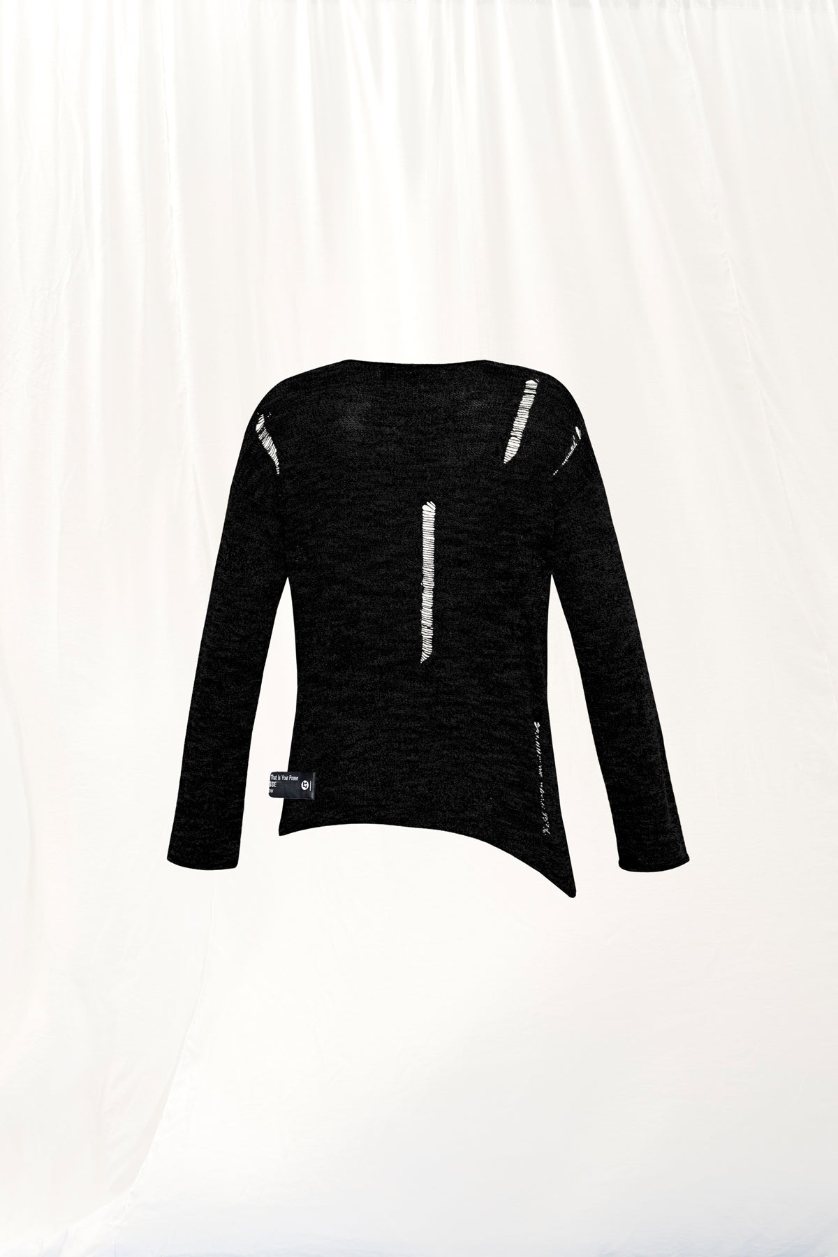 Black Lightweight Knit Sweater 17165