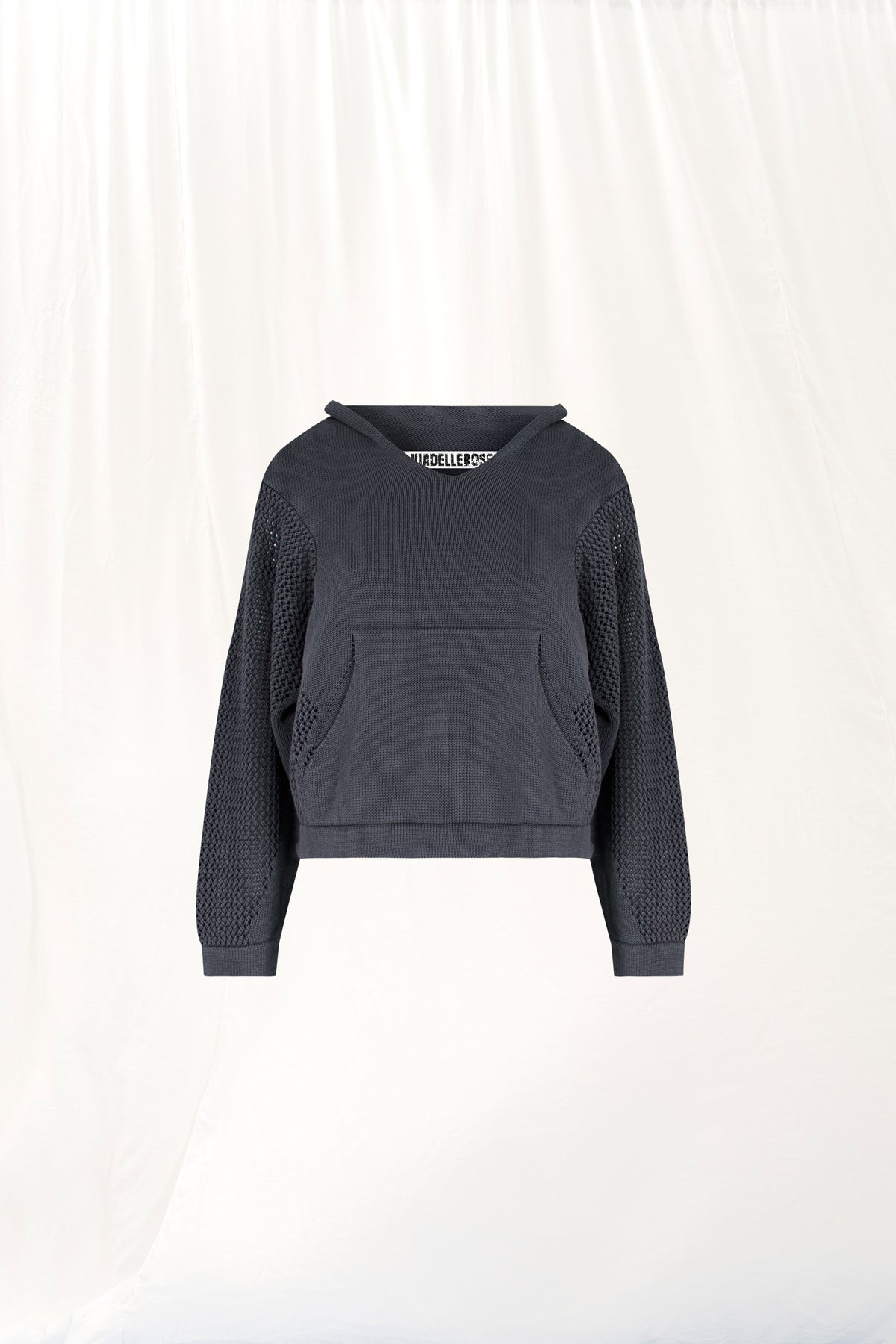 Black Hooded Knit Sweater 17182