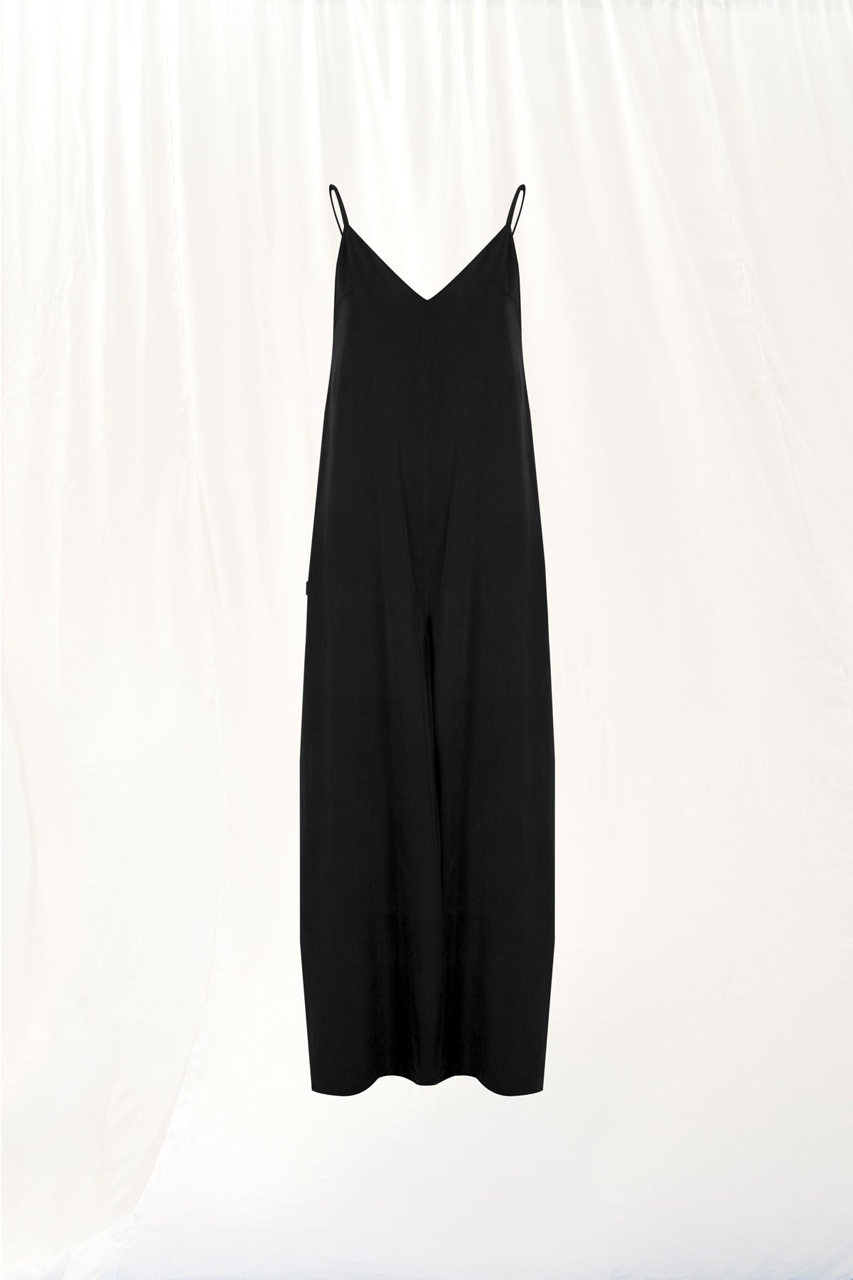 Black V-neck Jumpsuit 17218