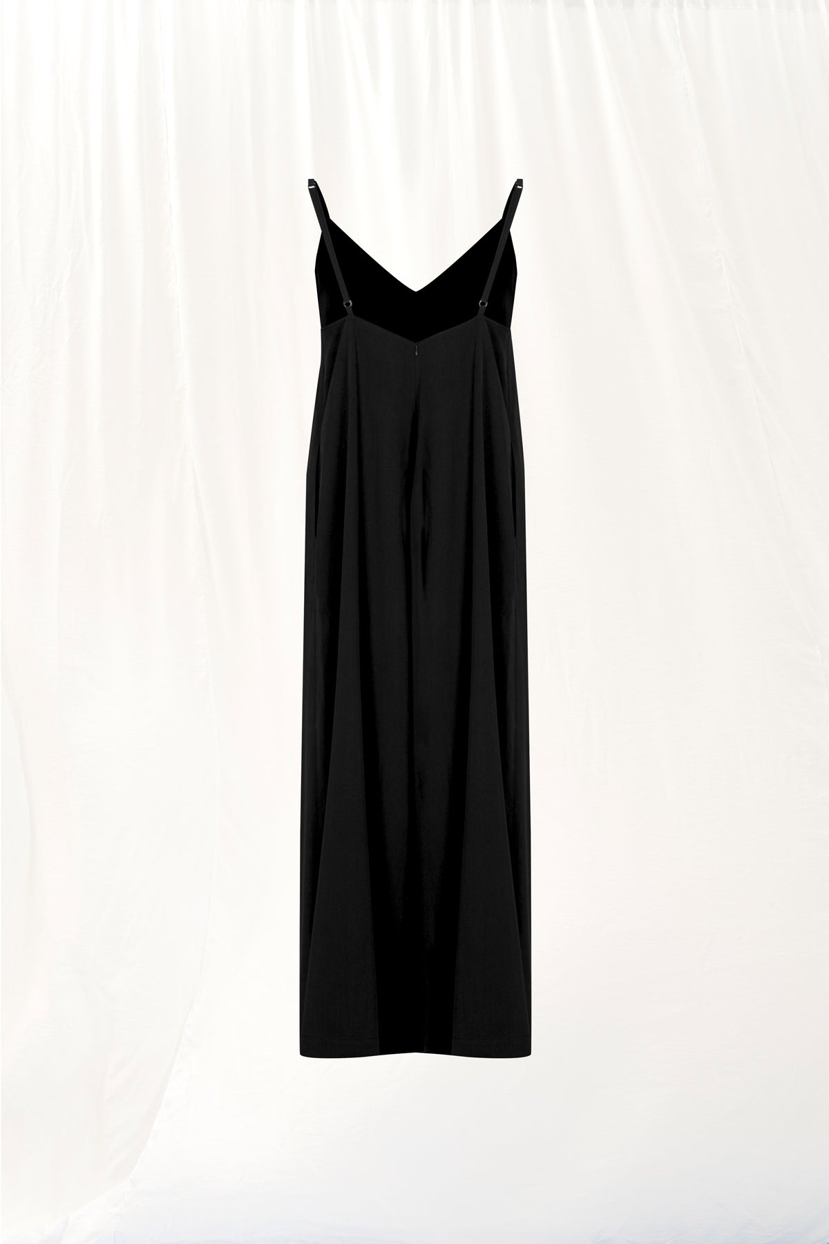 Black V-neck Jumpsuit 17218