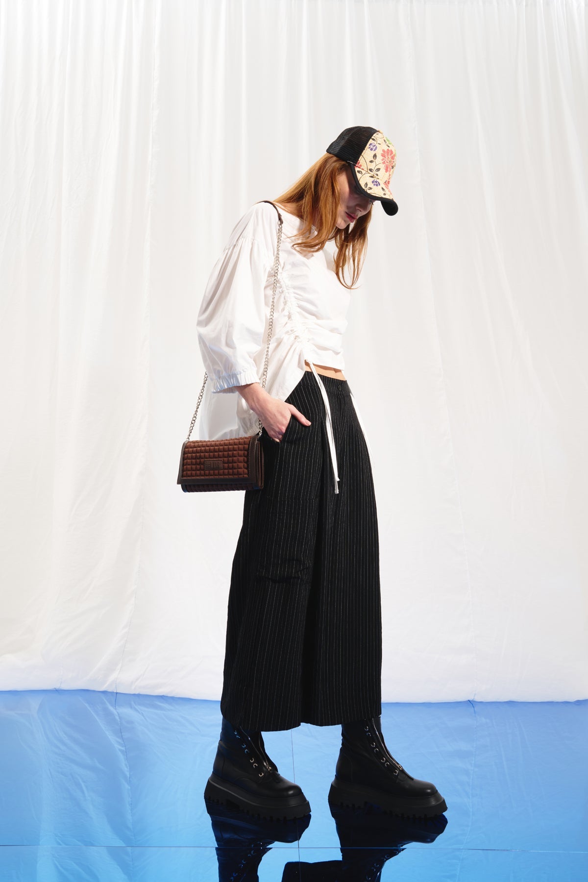 Off White Round Neck Poplin Shirt 17232