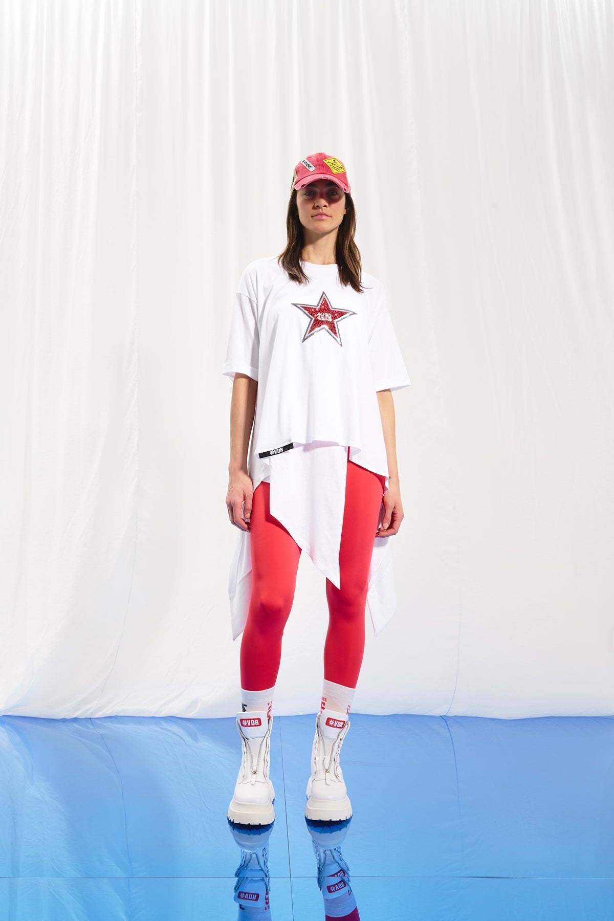 White Embroidered Asymmetric Tunic 17236