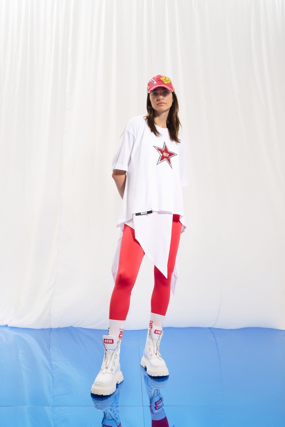 White Embroidered Asymmetric Tunic 17236