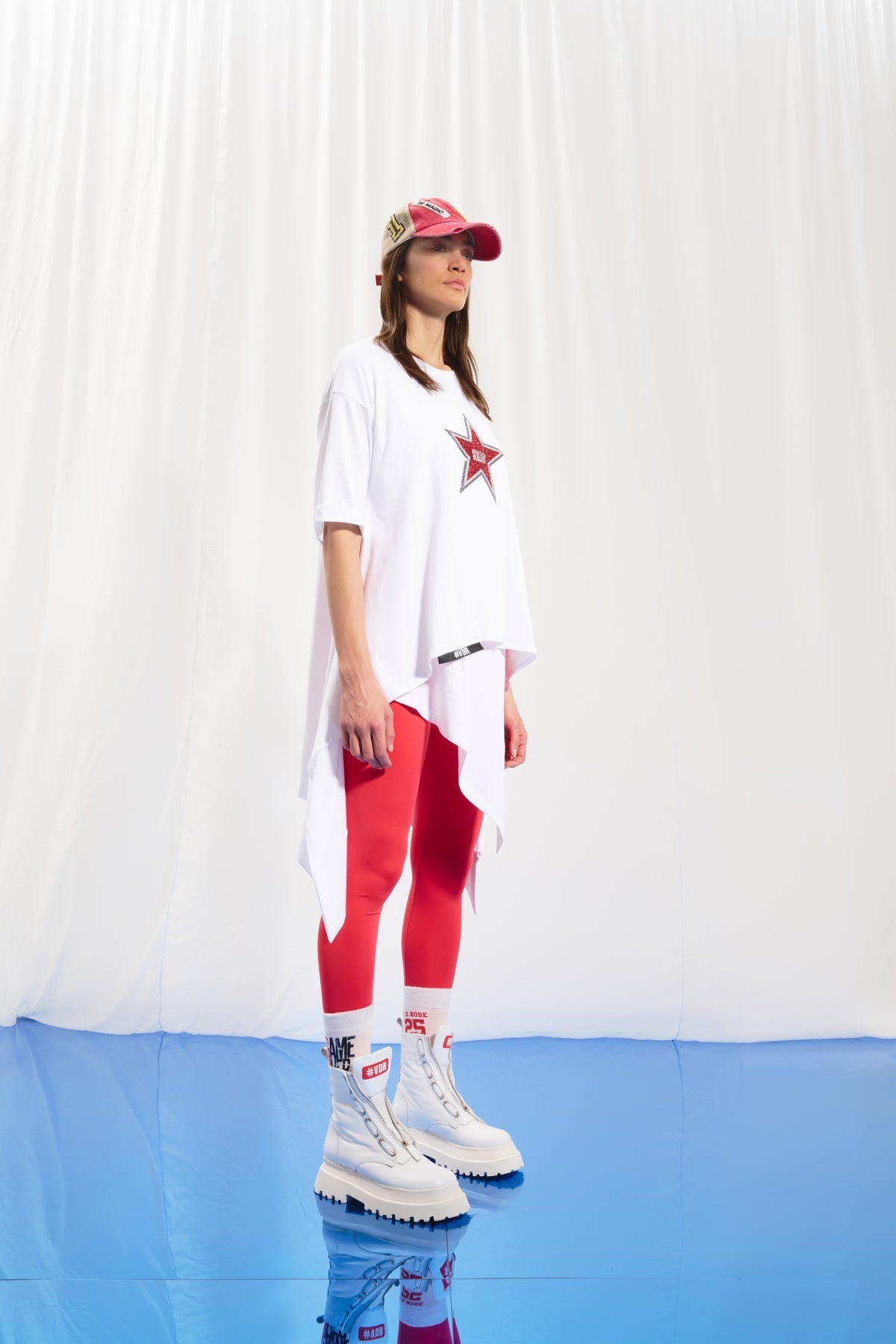 White Embroidered Asymmetric Tunic 17236