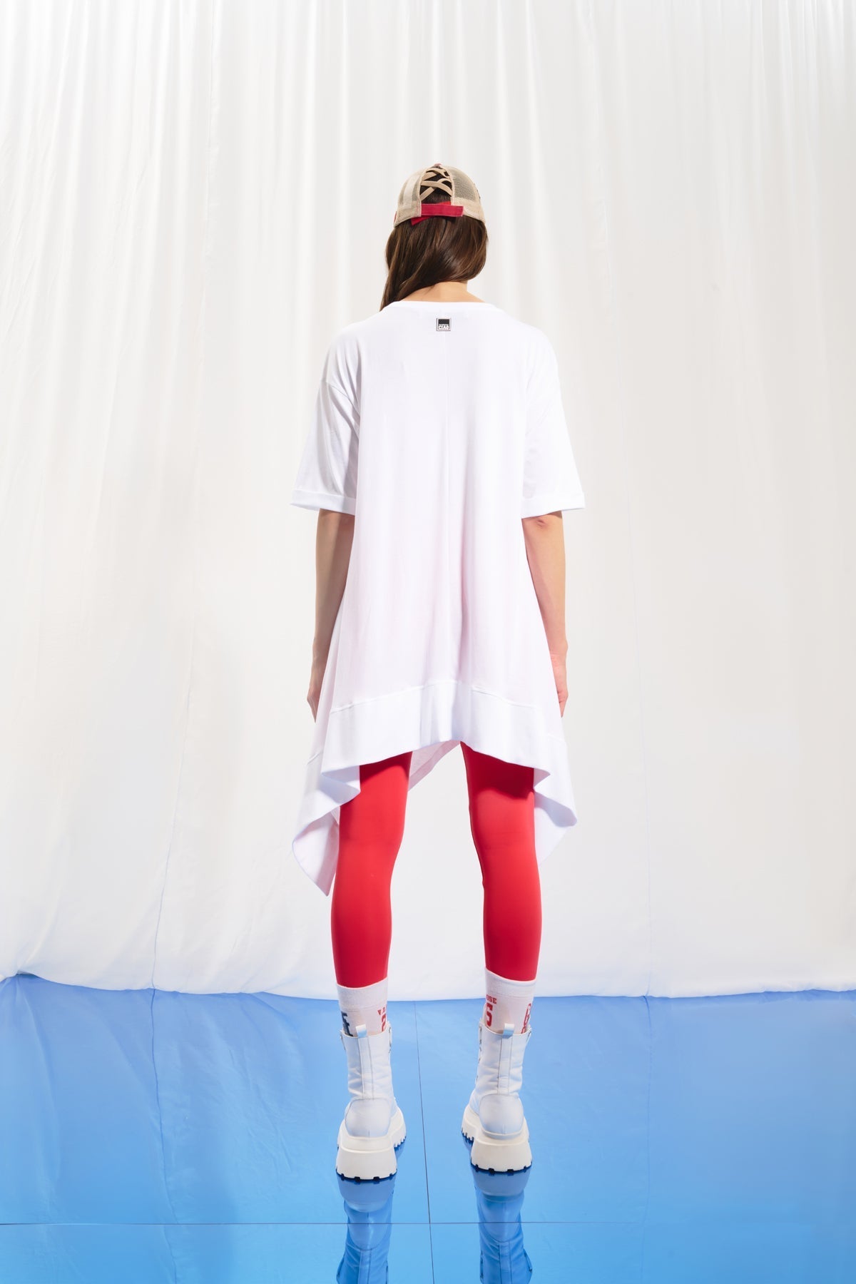 White Embroidered Asymmetric Tunic 17236