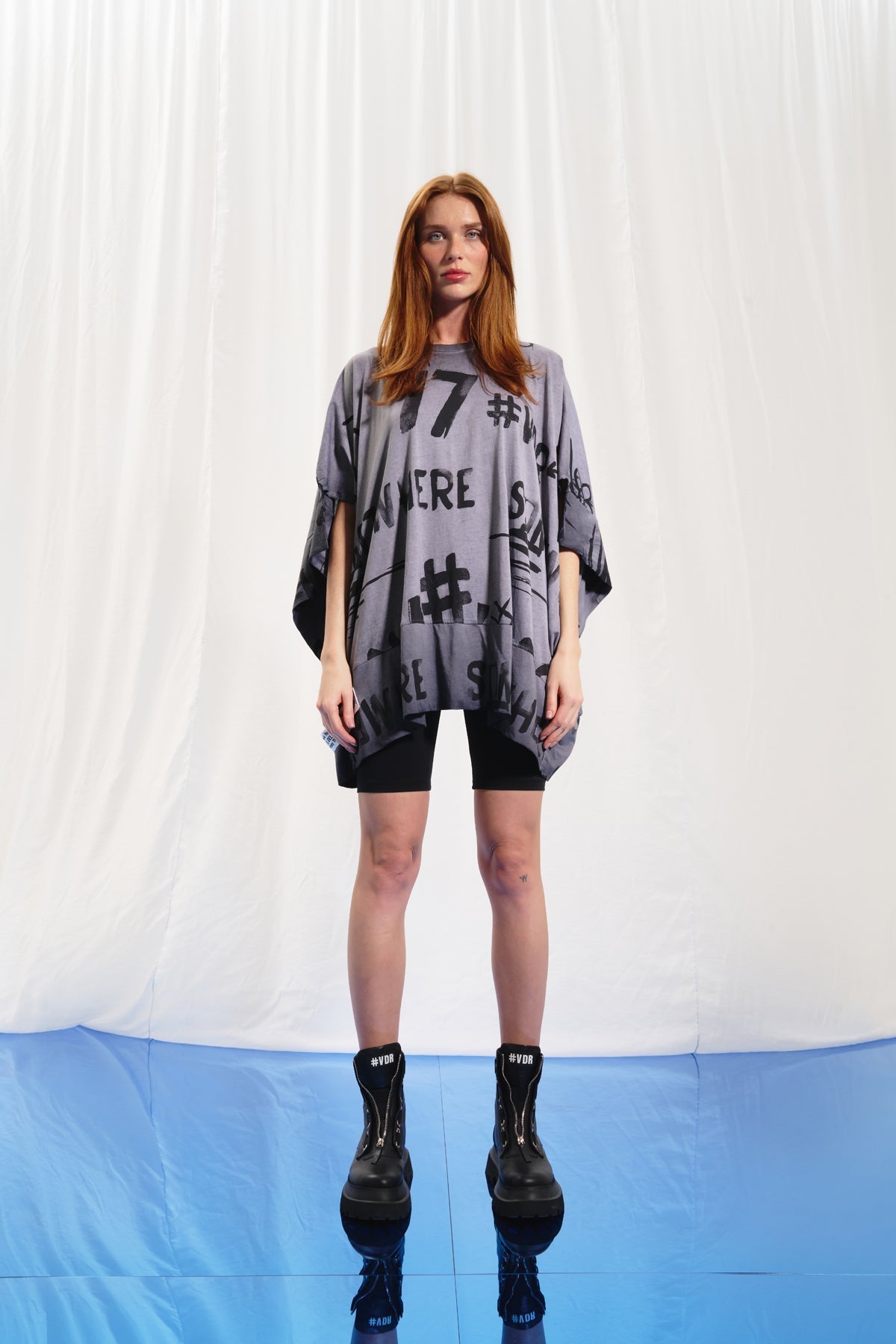Grey Print Oversize Tunic 17238