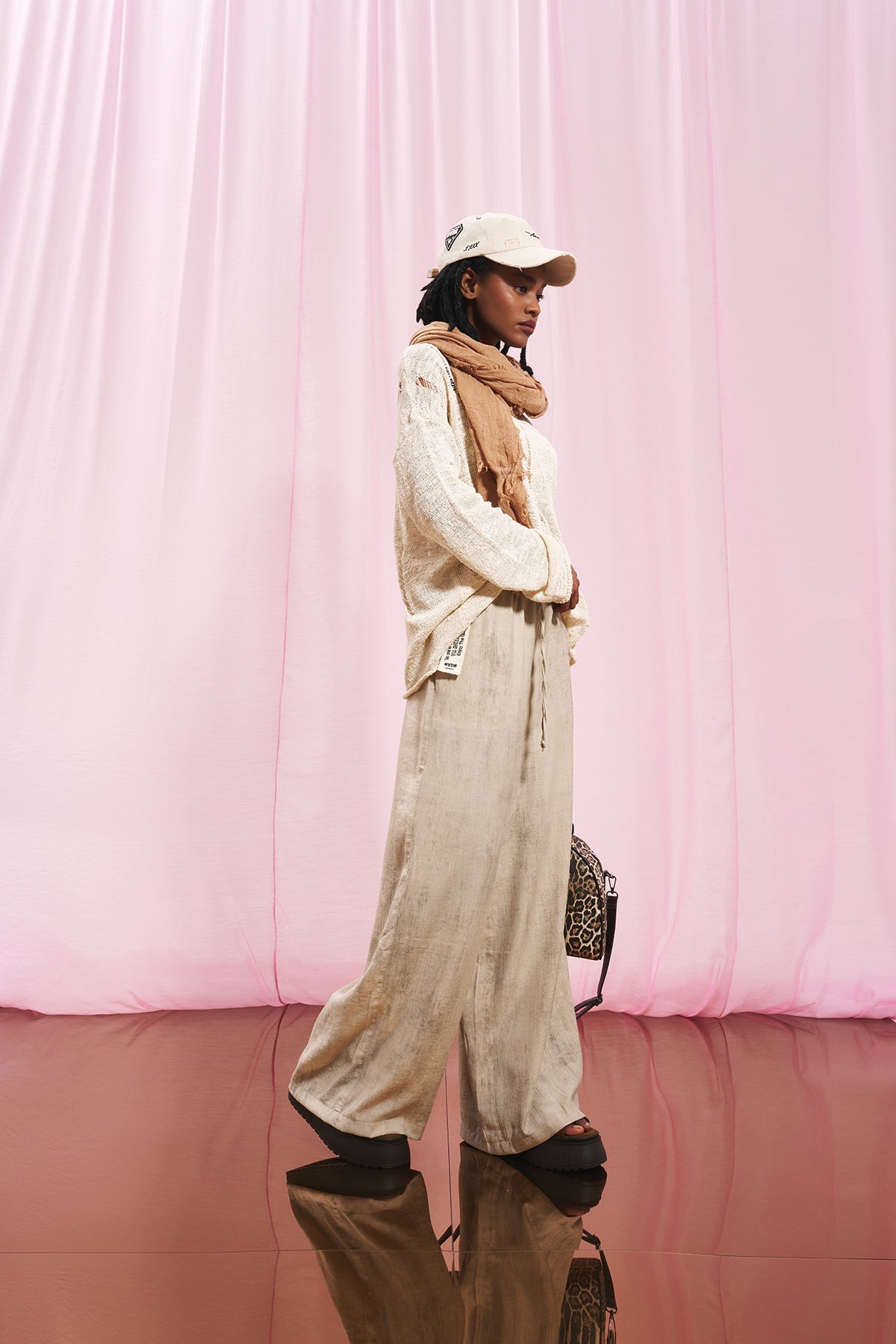 Beige Flowing Trousers 17252