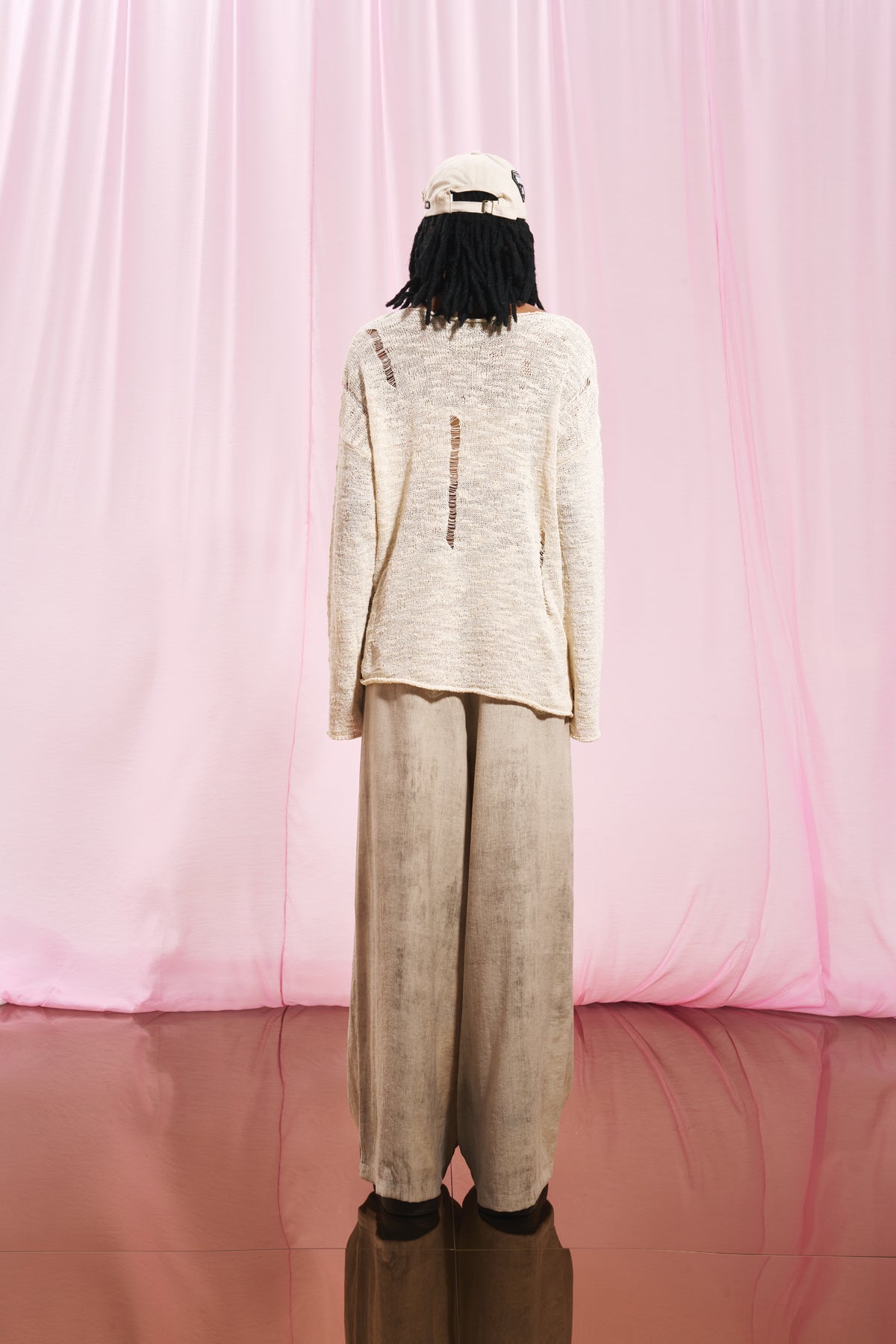Beige Flowing Trousers 17252