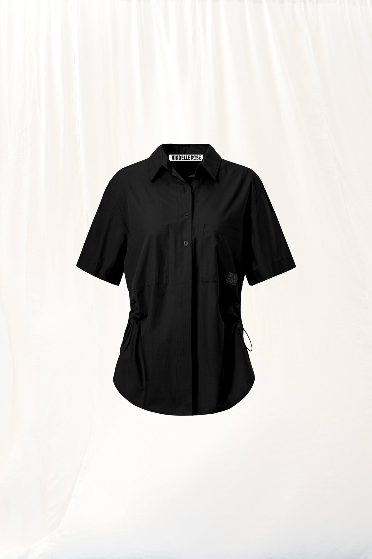 Black Short Sleeve Poplin Shirt 17254