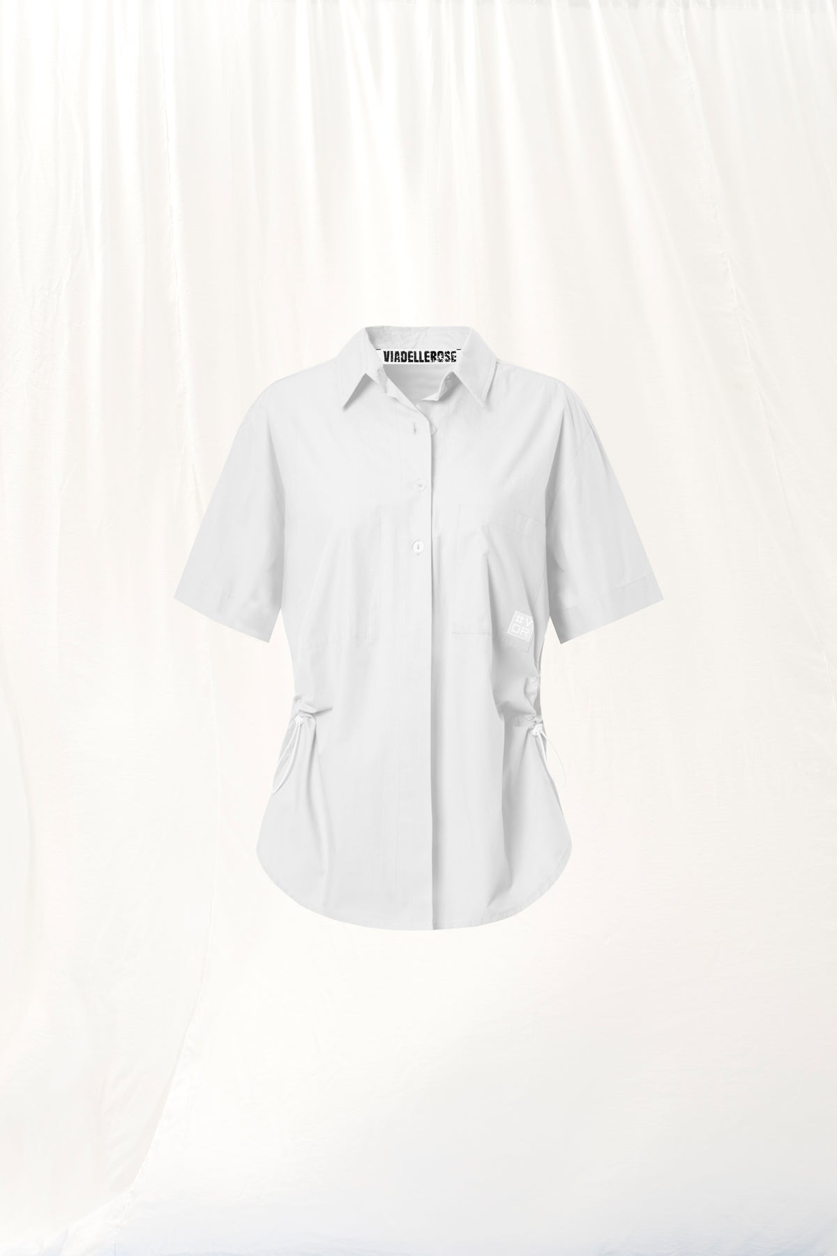 White Short Sleeve Poplin Shirt 17254
