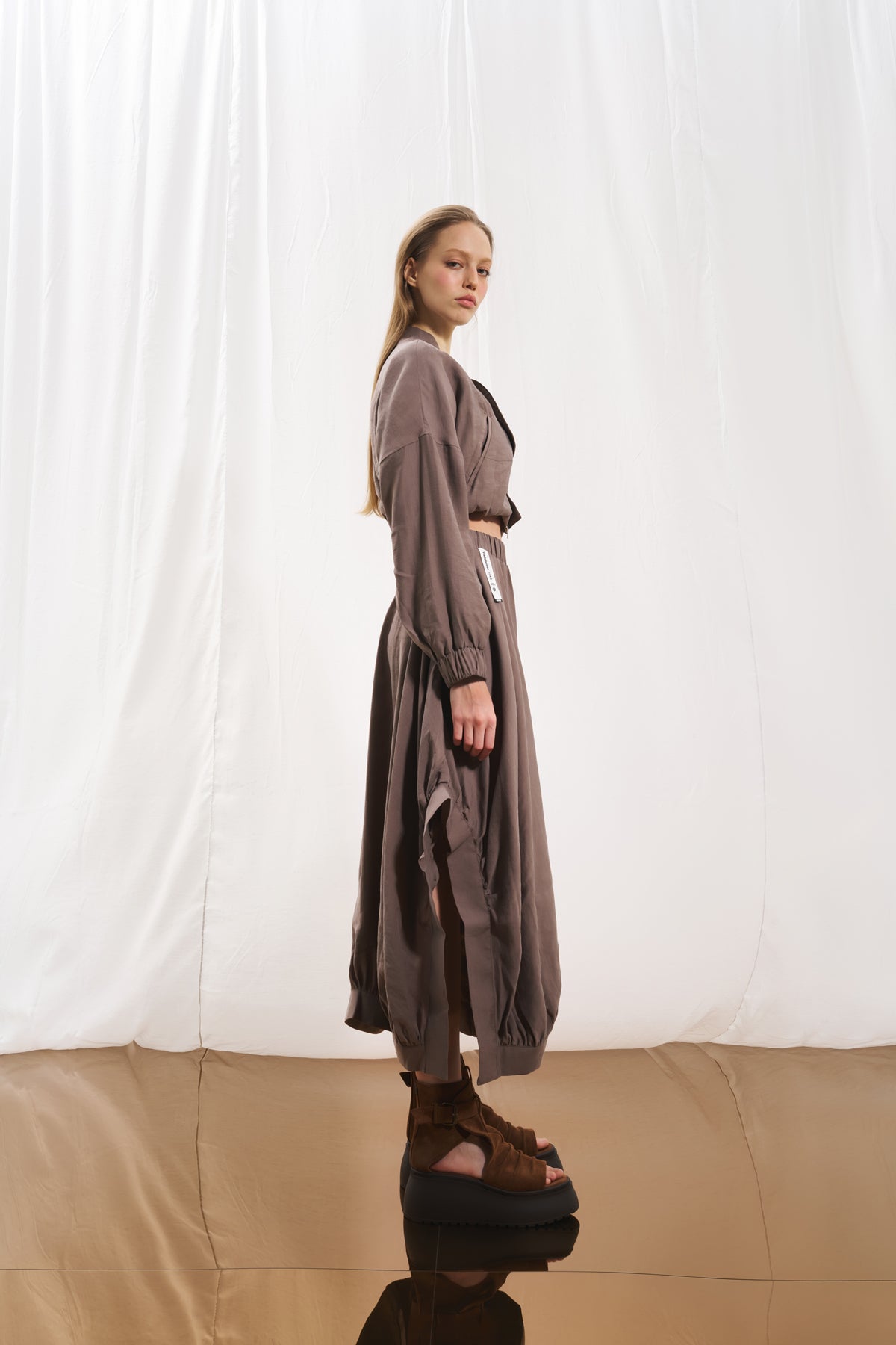 Mink Zip-up Crop Jacket 17259