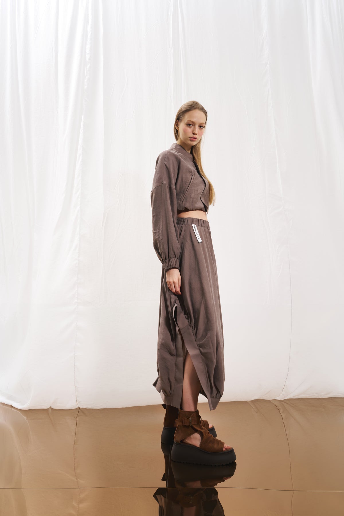 Mink Zip-up Crop Jacket 17259