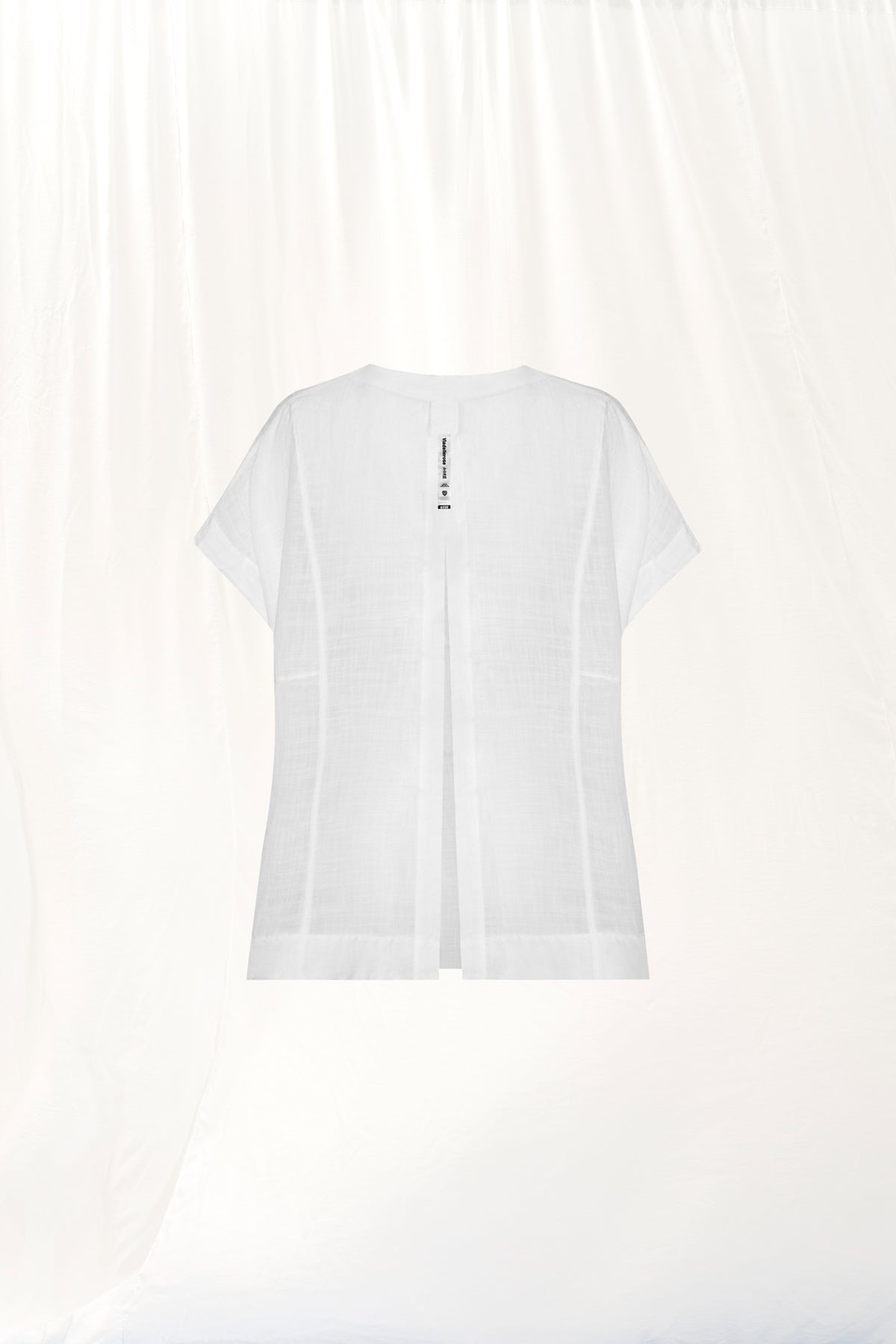 White Cut-out Linen Blouse 17270