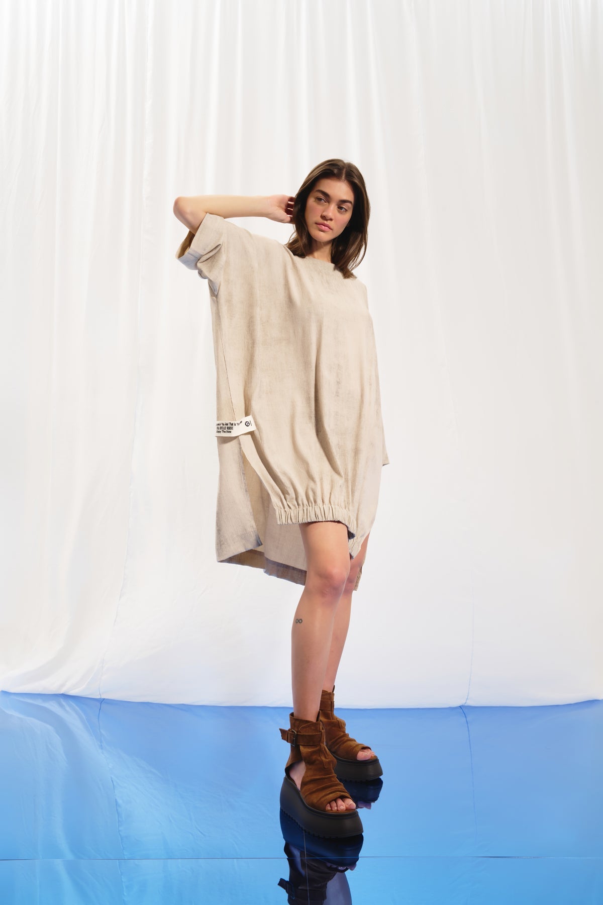 Beige Oversize Tunic 17286