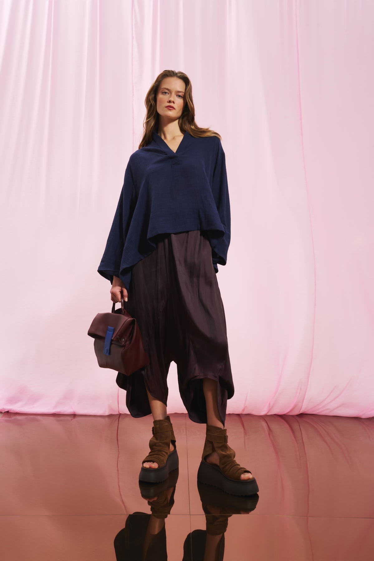 Navy Blue Linen Shirt 17287