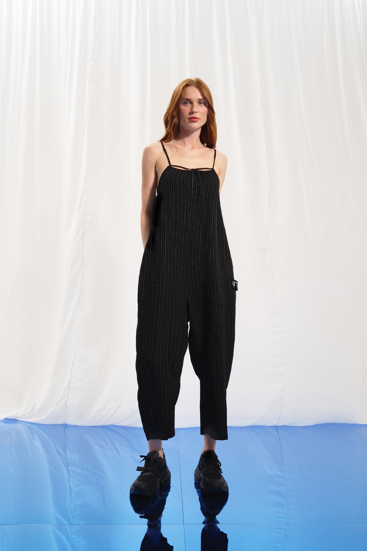 Black Striped Jumpsuit 17295