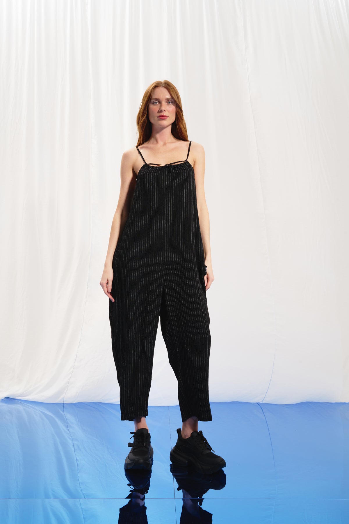Black Striped Jumpsuit 17295