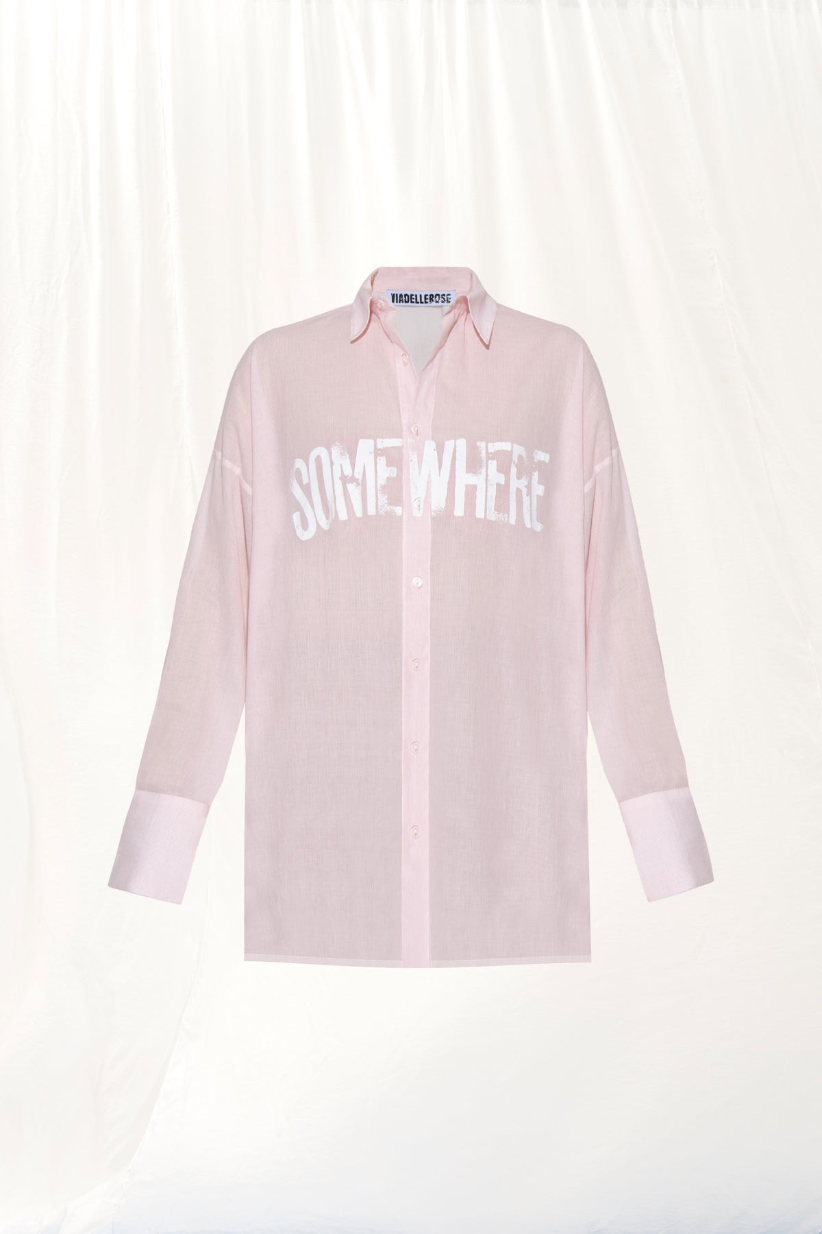 Rose Pink Print Lightweight Shirt 17324