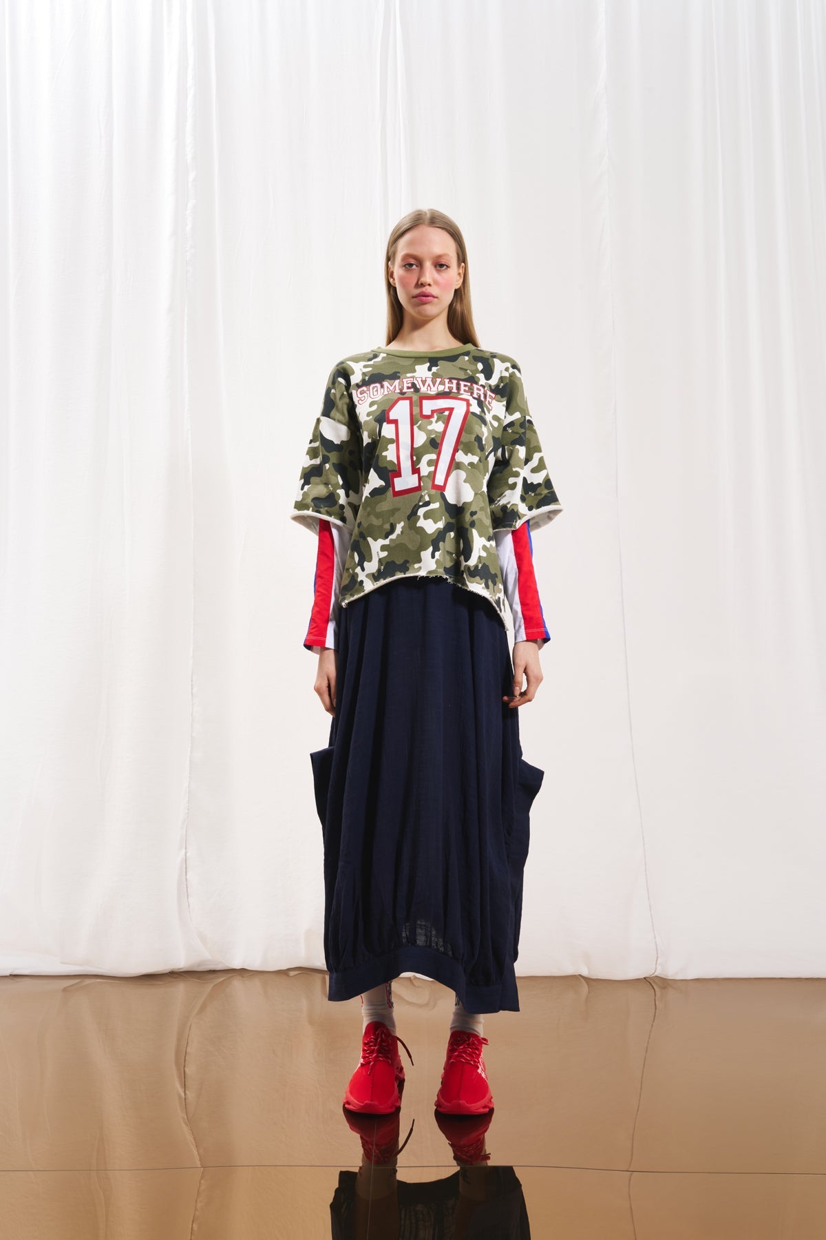 Khaki Camo Print Sweatshirt 17331