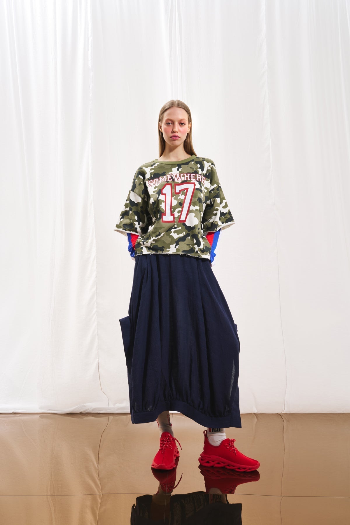 Khaki Camo Print Sweatshirt 17331