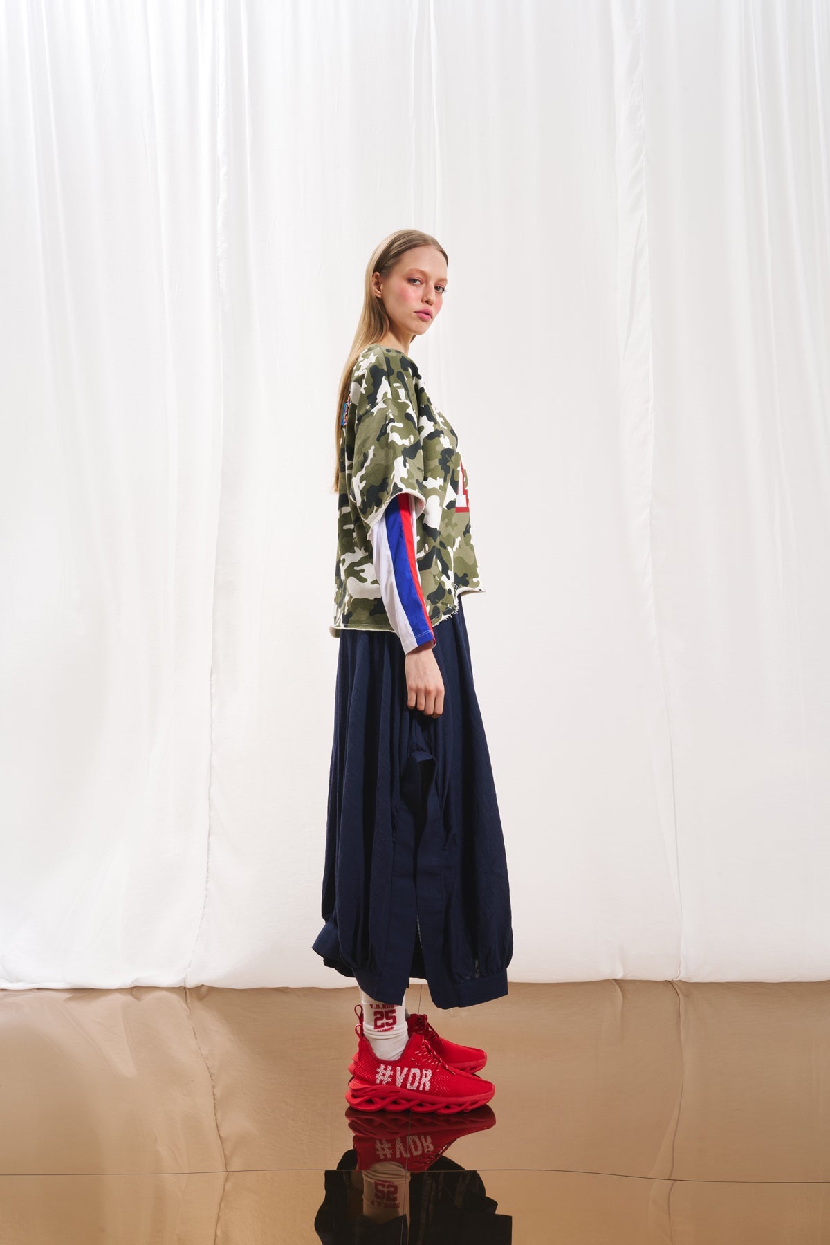 Khaki Camo Print Sweatshirt 17331