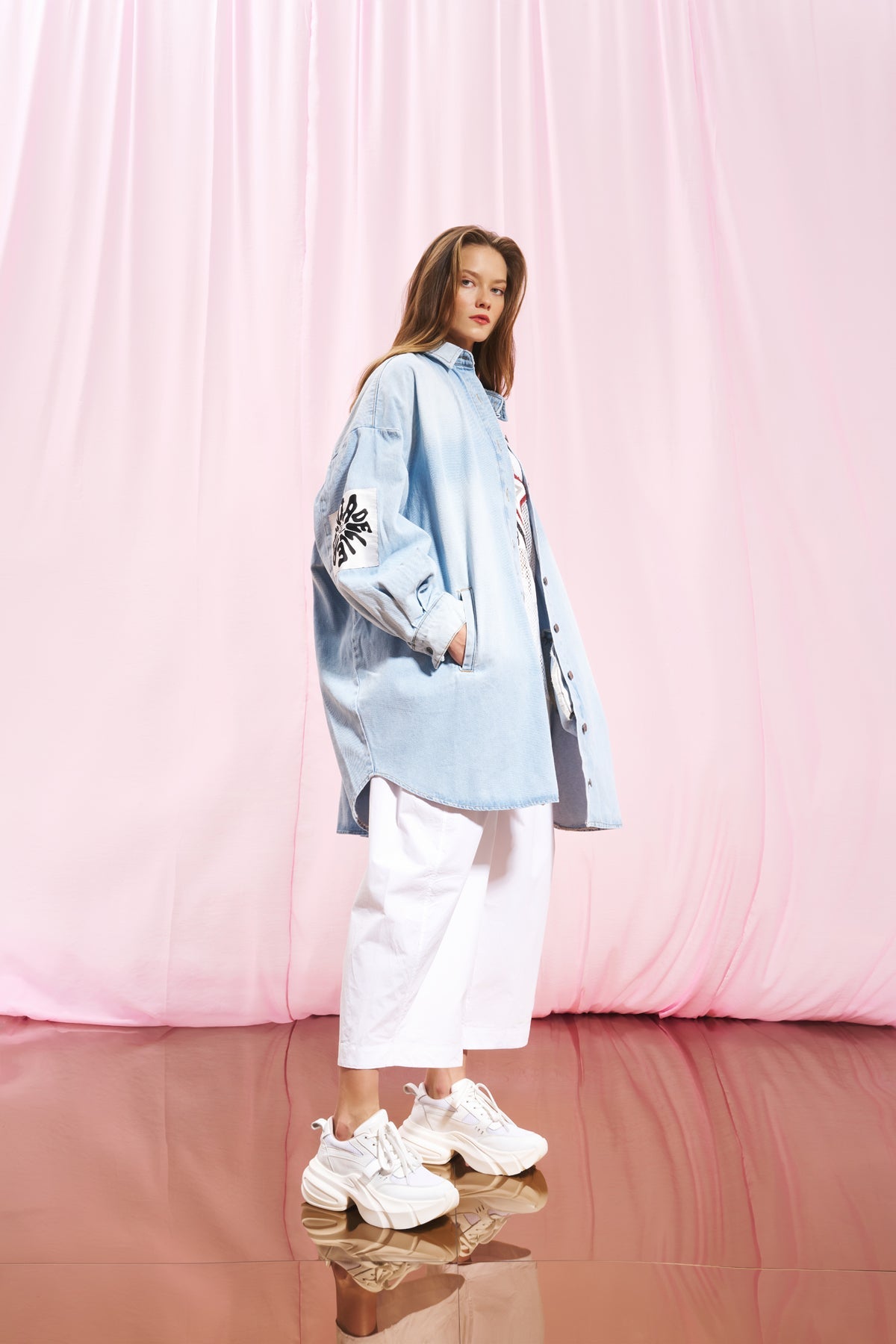 Light Blue Oversize Jacket 17373