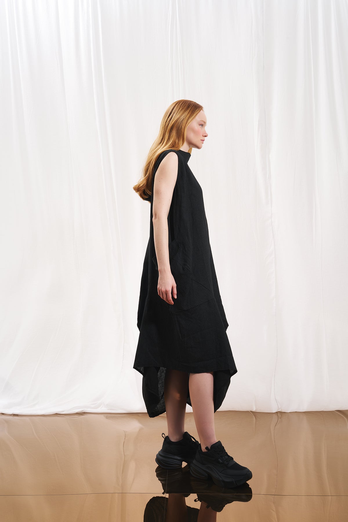 Black Striped Dress 17377