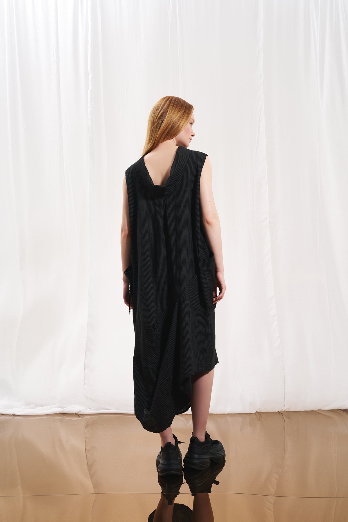 Black Striped Dress 17377