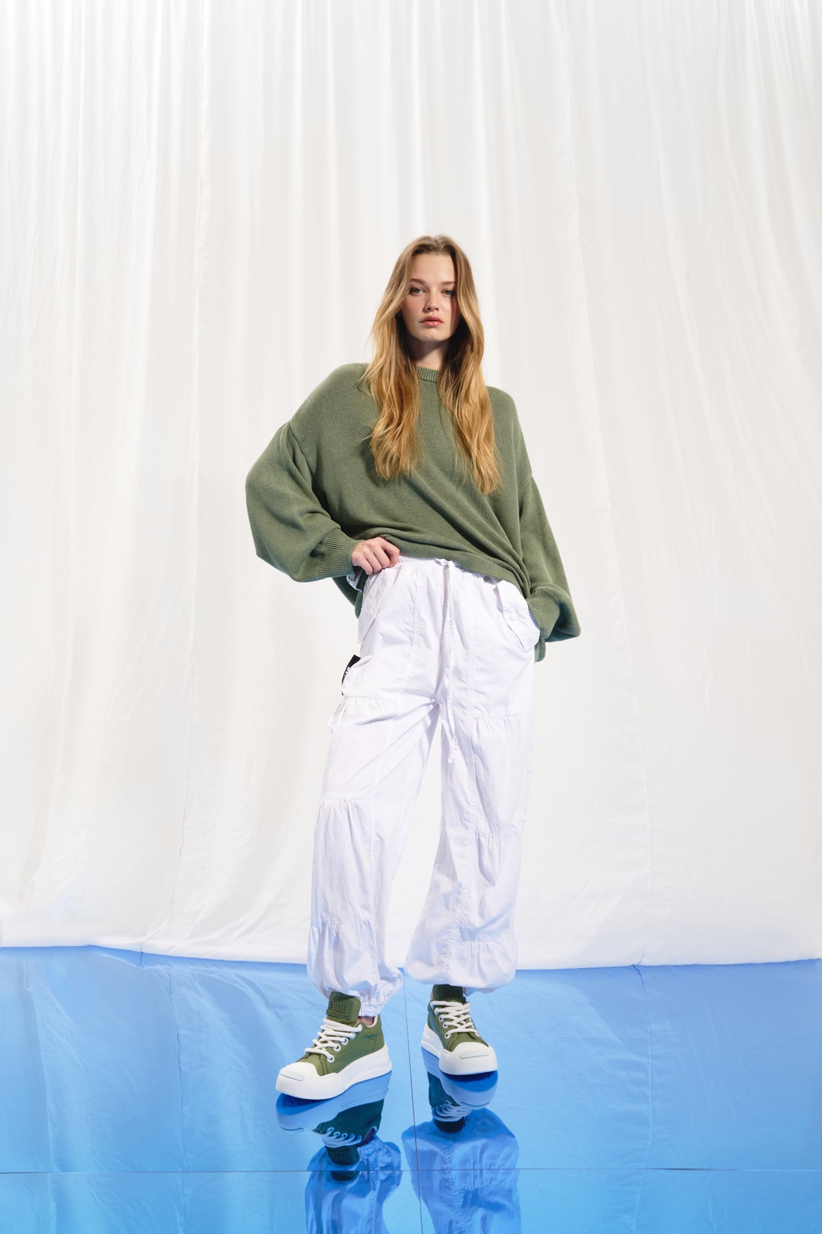 White Poplin Trousers 17387