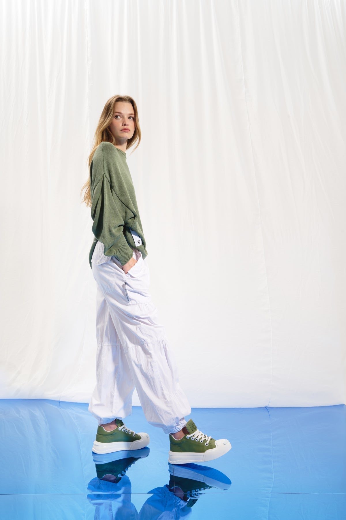 White Poplin Trousers 17387