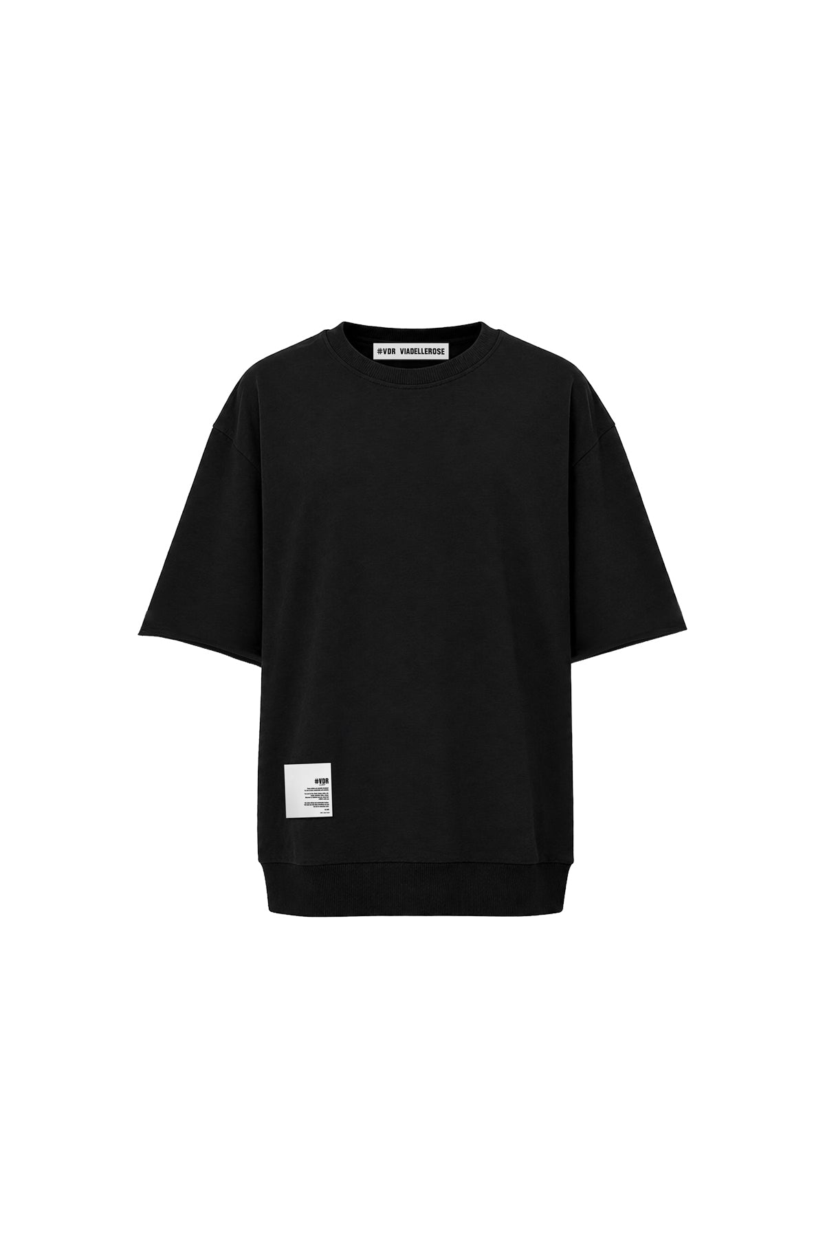Black Back Cut-out Layered Sweatshirt 19042