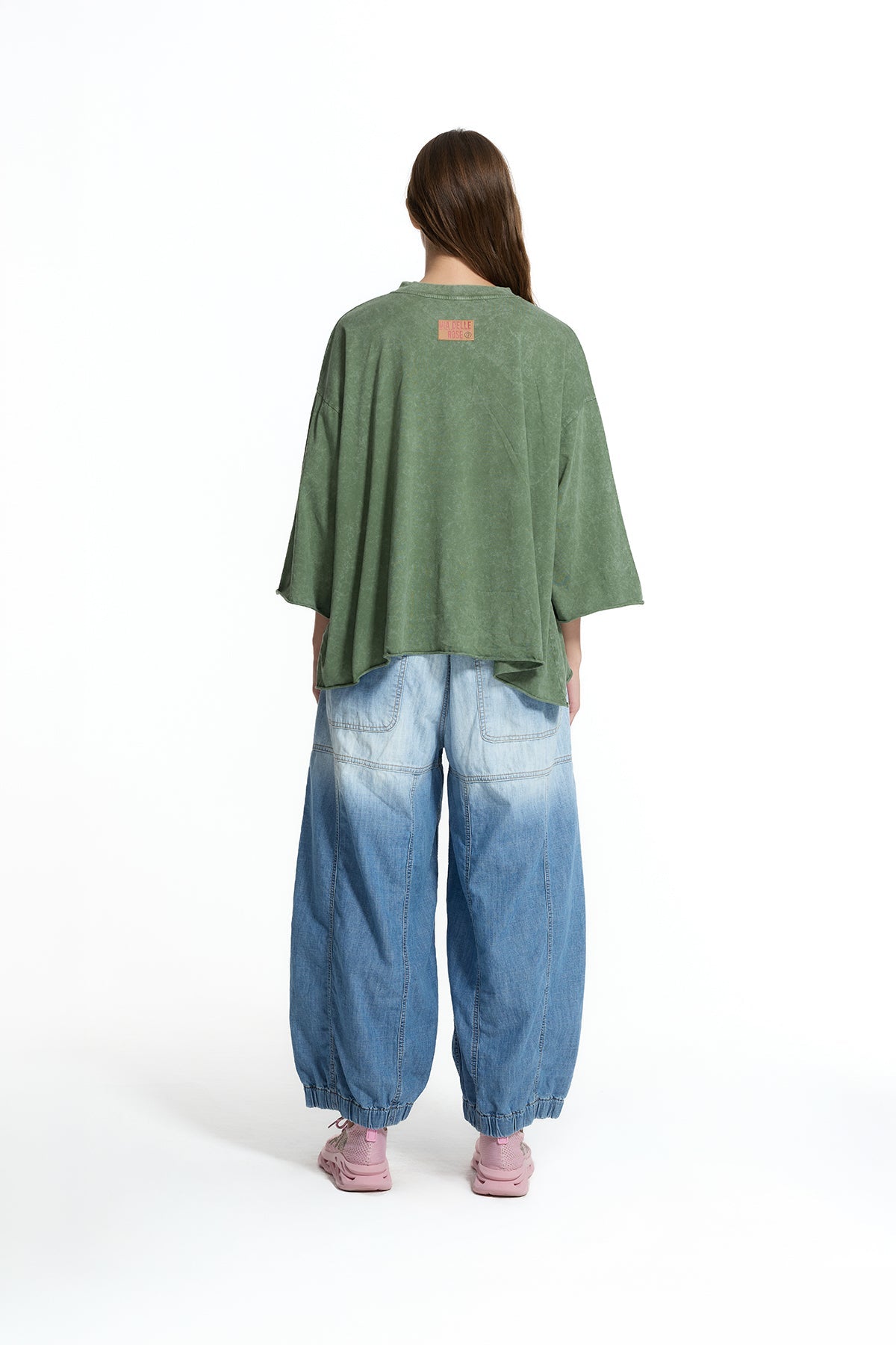 Khaki Washed Printed T-shirt 19154