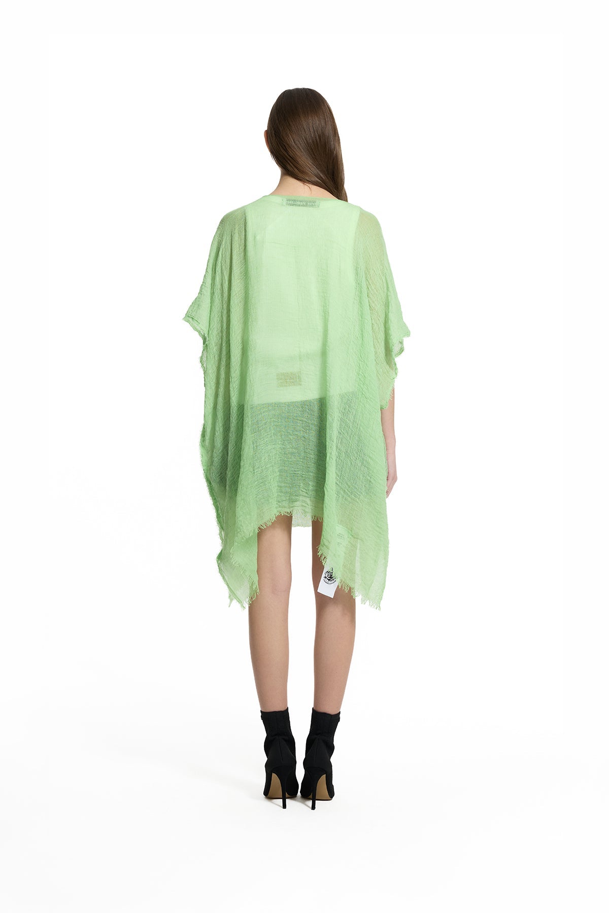 Pistachio Green Strawberry Print Oversize Pareo 19212