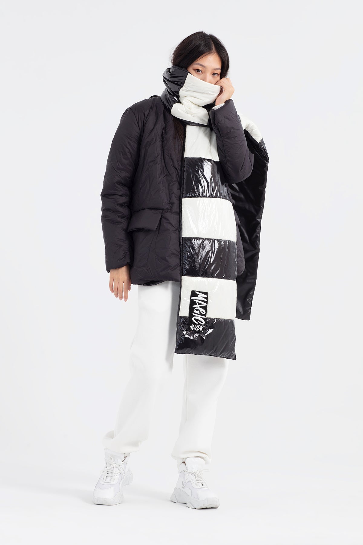 Nero Off White Scarf 12004