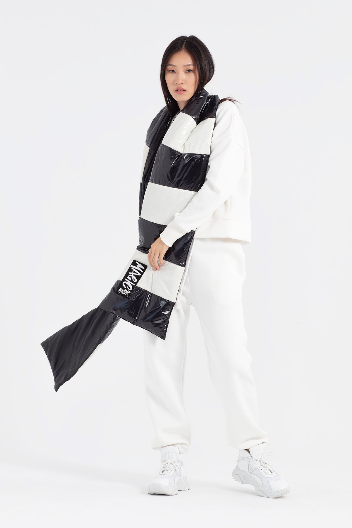 Nero Off White Scarf 12004