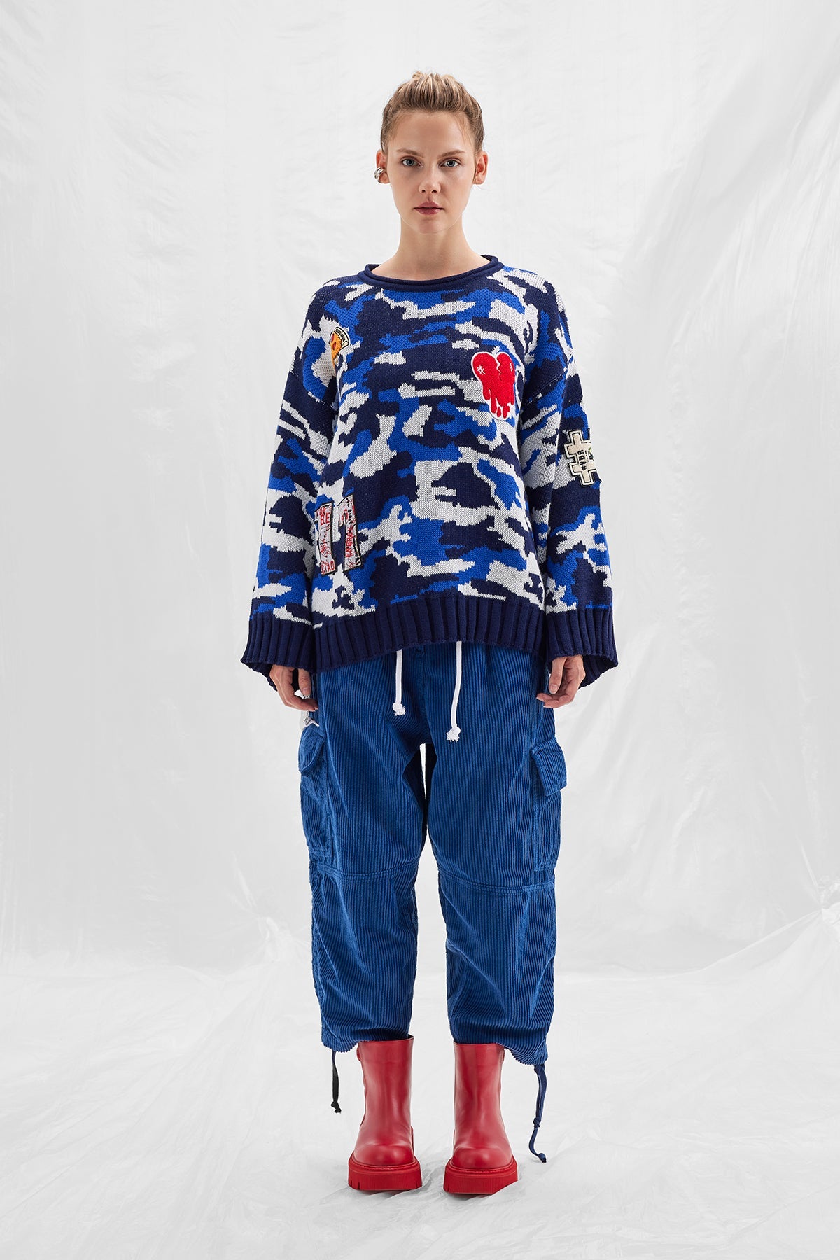Navy Camo Pullover 14029