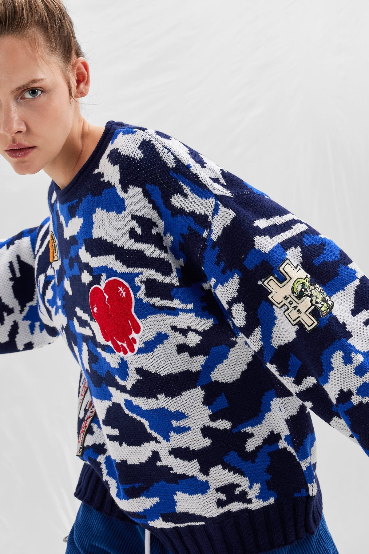 Navy Camo Pullover 14029