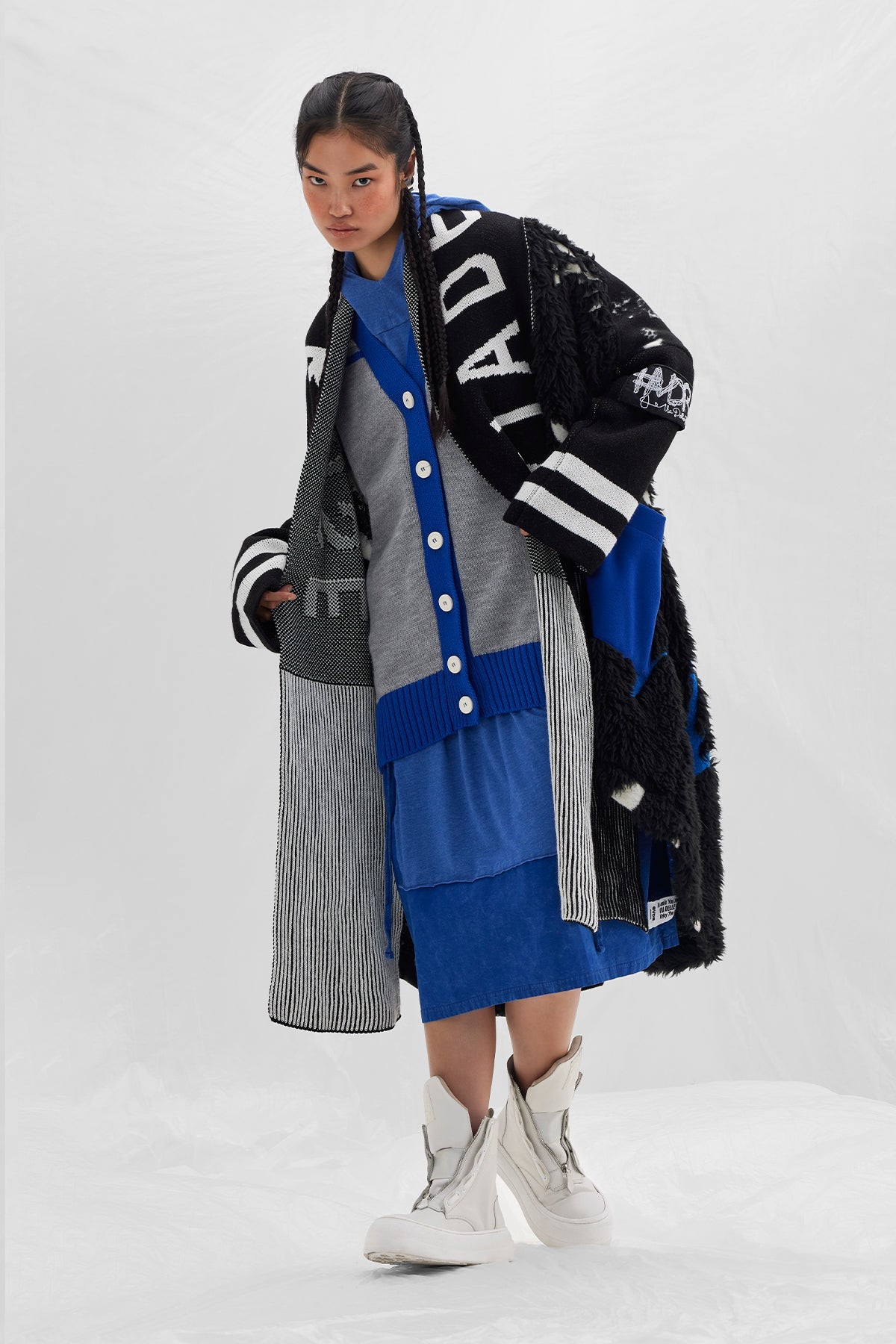 Nero Off White Scarf 14031