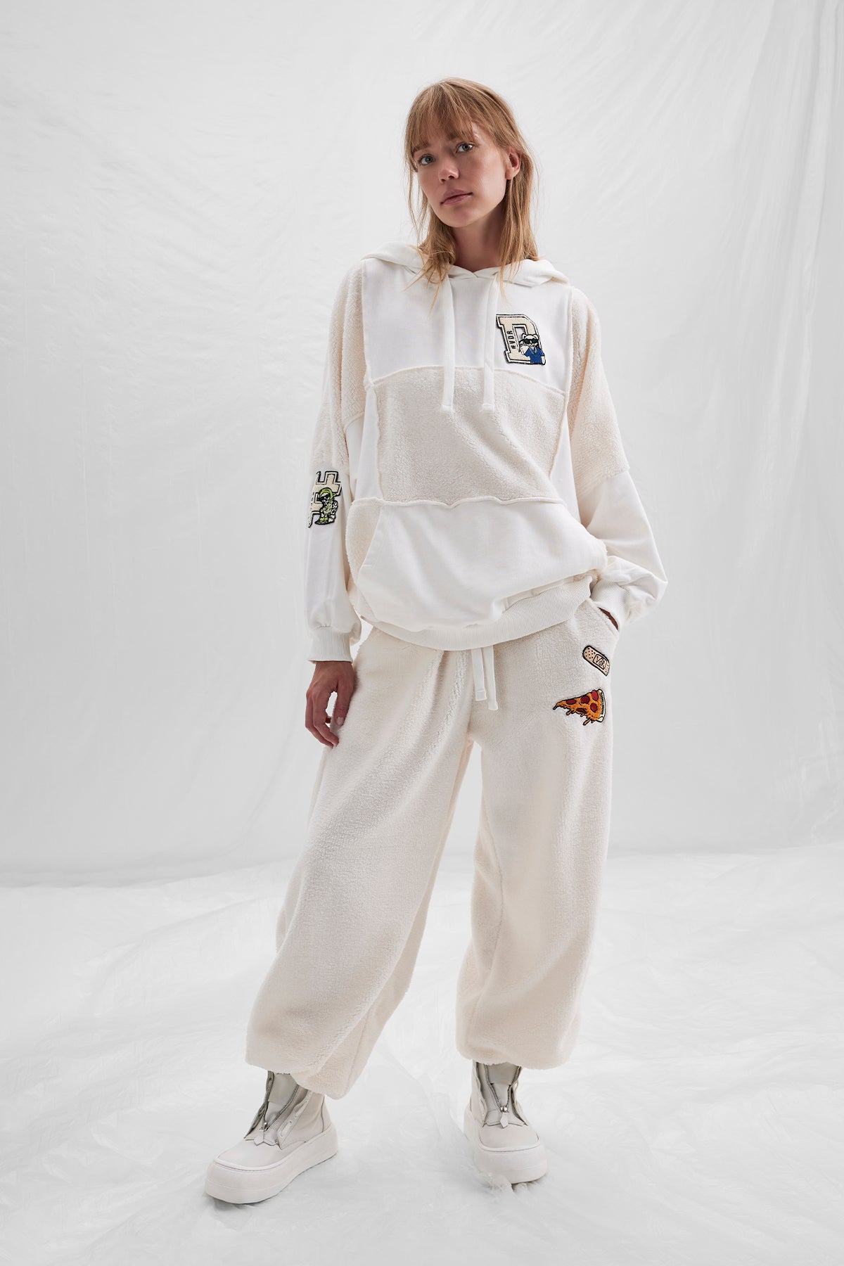 Pants Off White Womens Tracksuit LADIES WOMENS OFF WHITE JOGGING