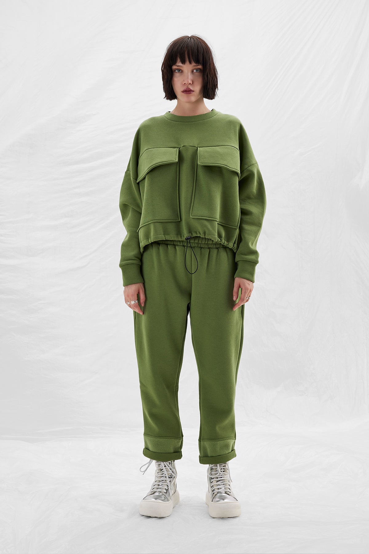 Olive Sw-shirt 14331